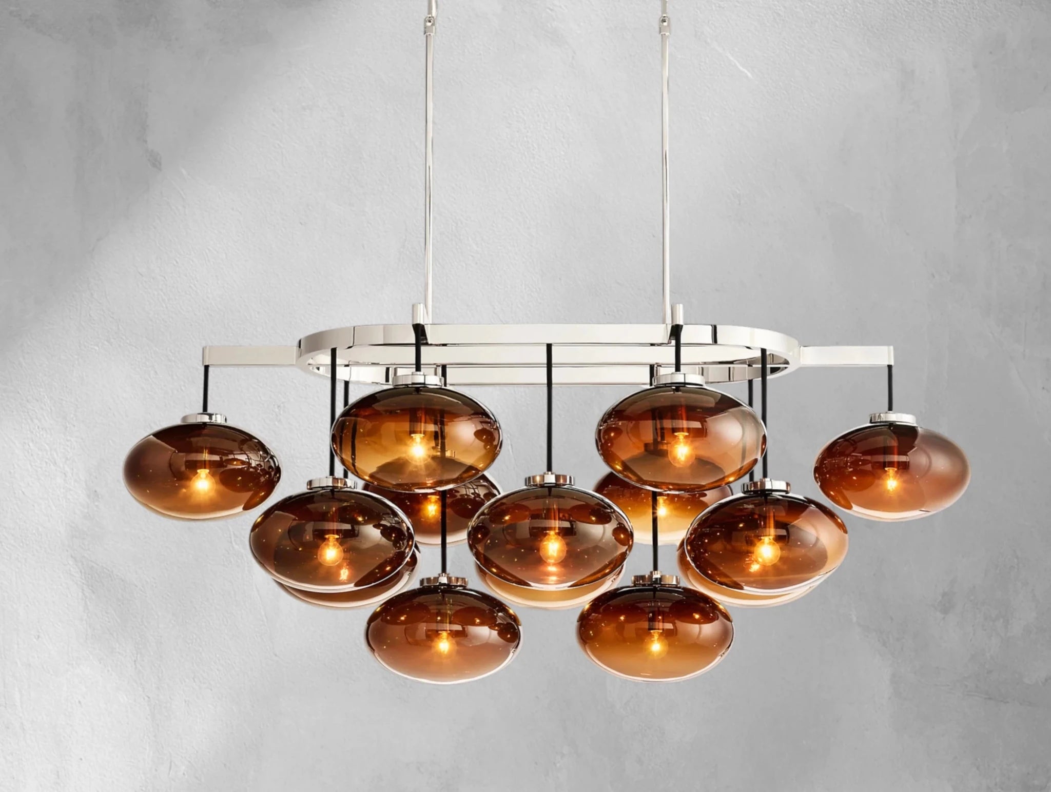 Cebret Glass Linear Chandelier - Zelnolighting