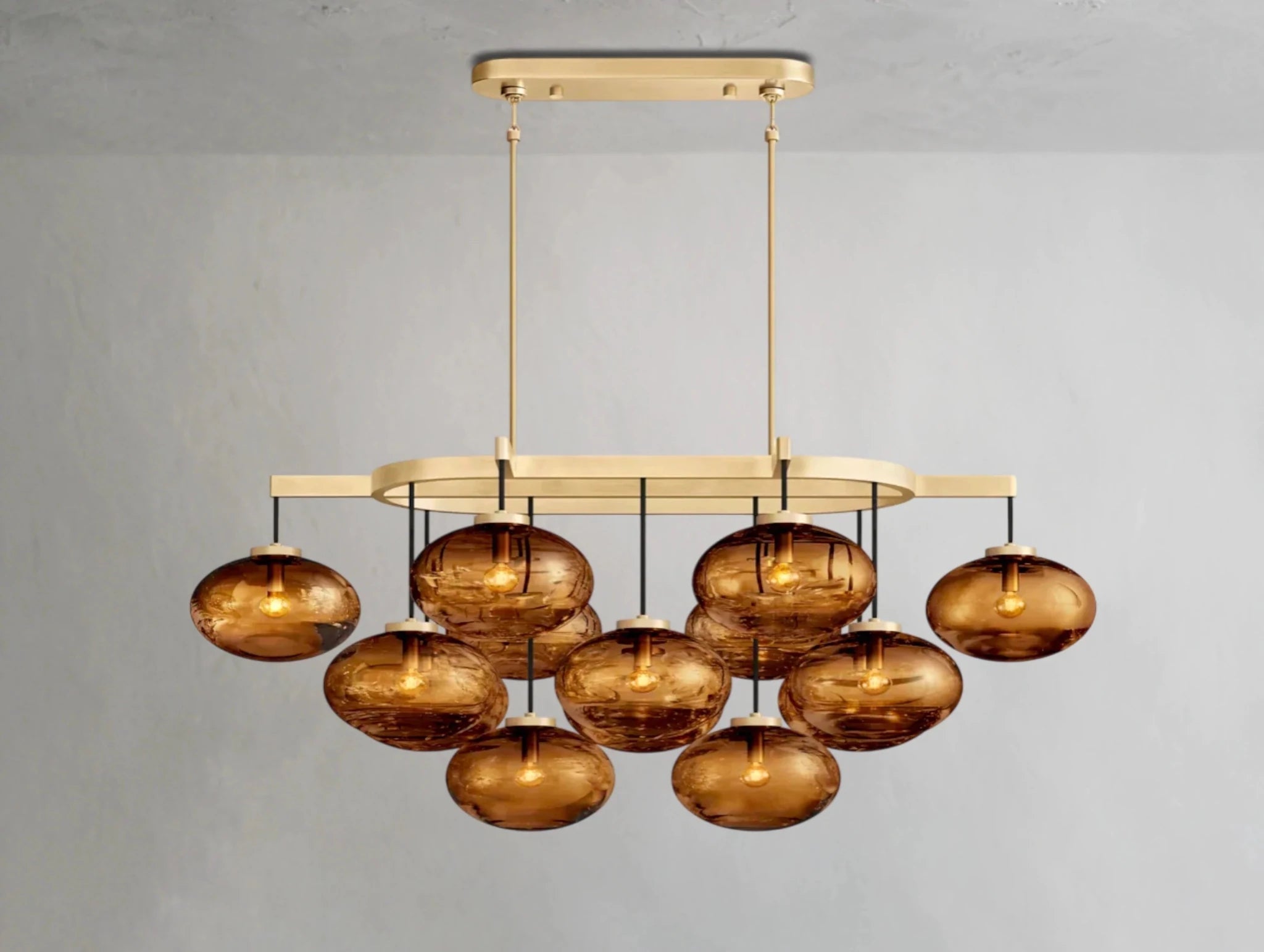 Cebret Glass Linear Chandelier - Zelnolighting