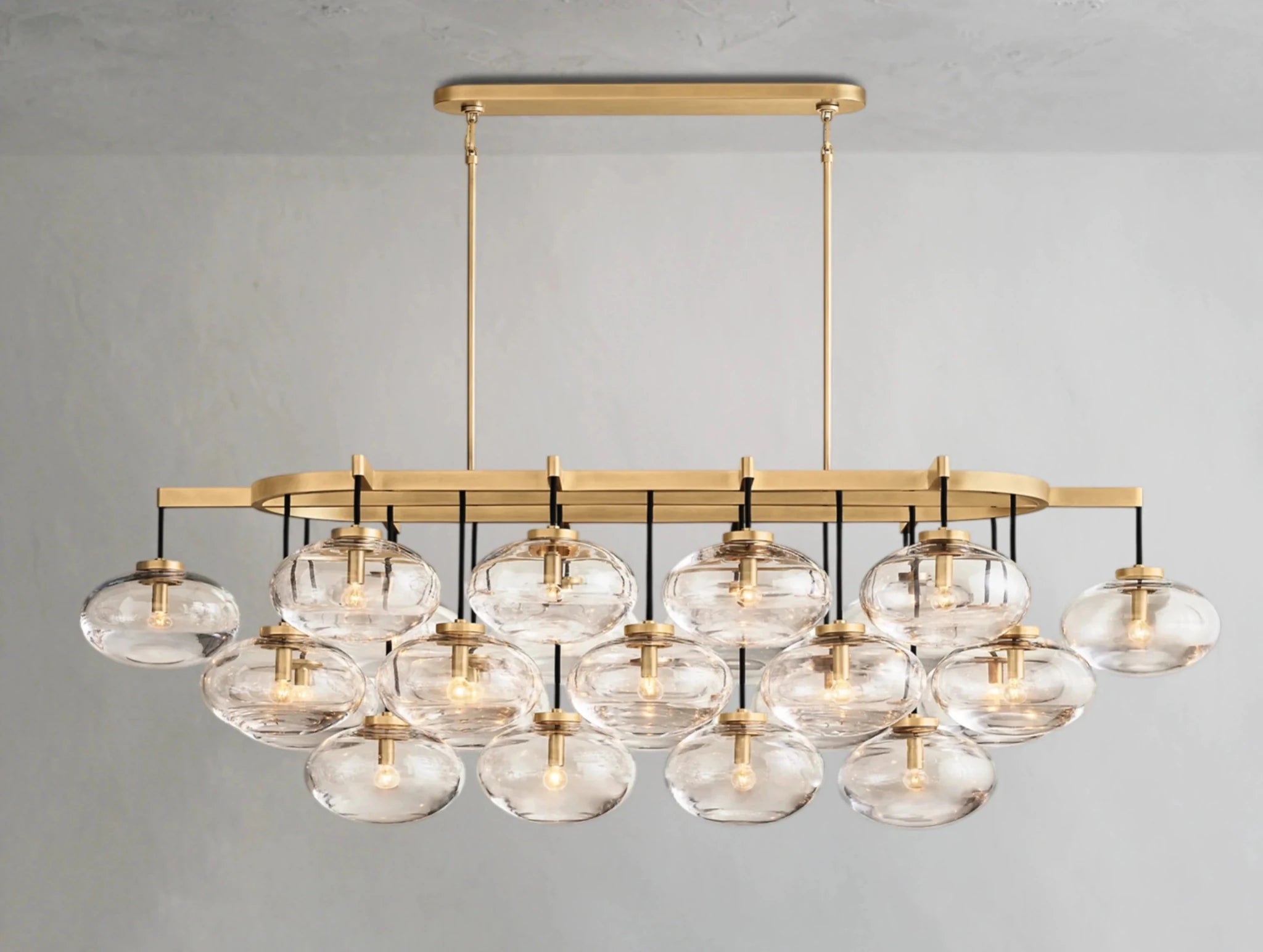 Cebret Glass Linear Chandelier - Zelnolighting