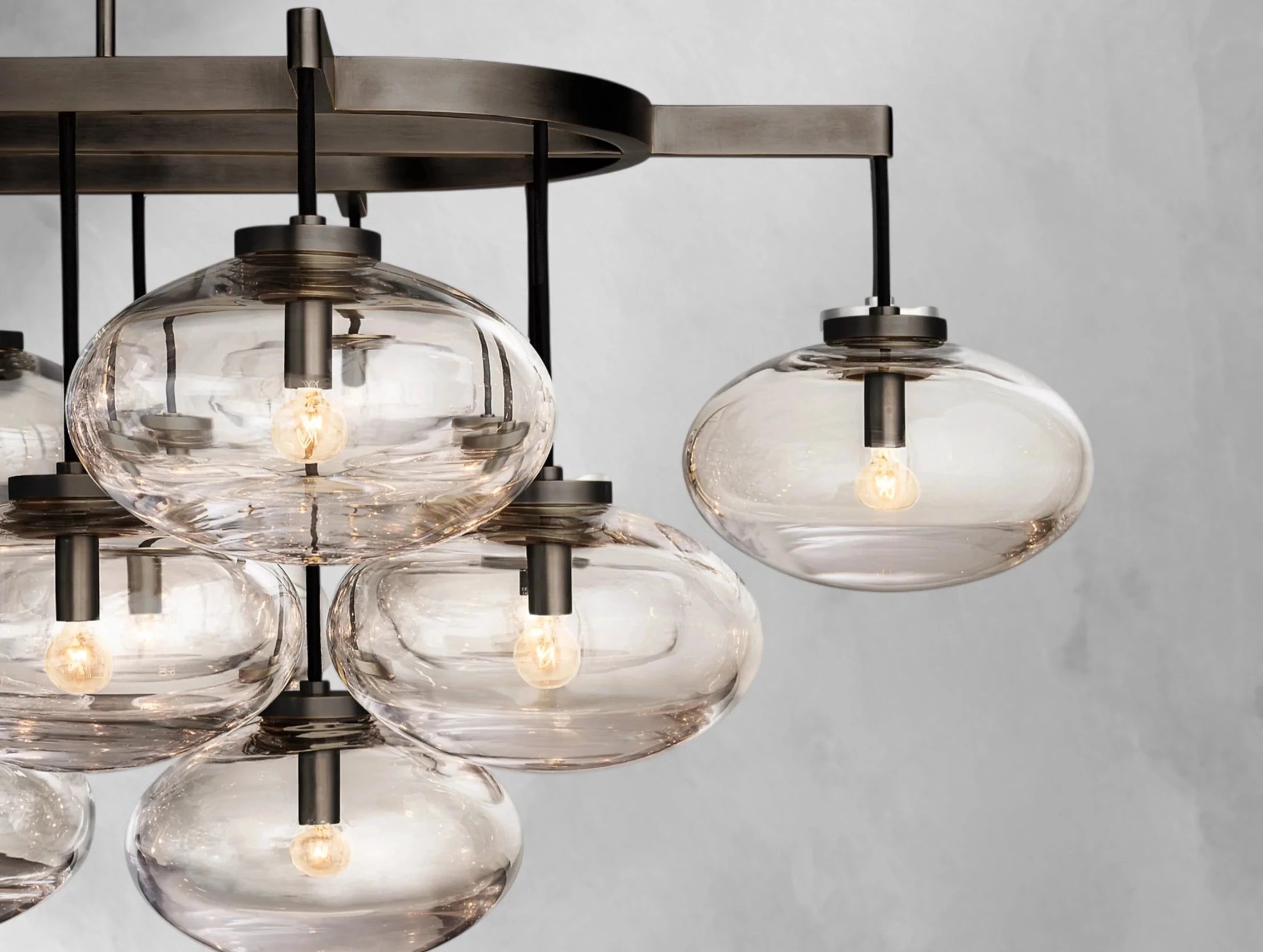 Cebret Glass Linear Chandelier - Zelnolighting