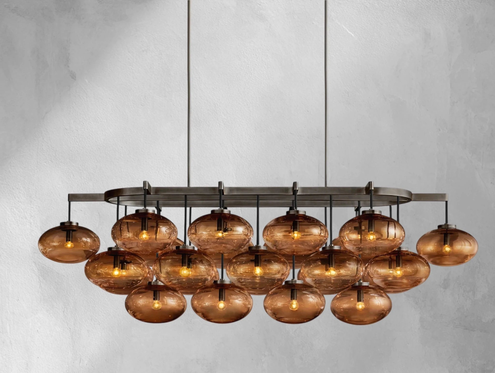 Cebret Glass Linear Chandelier - Zelnolighting
