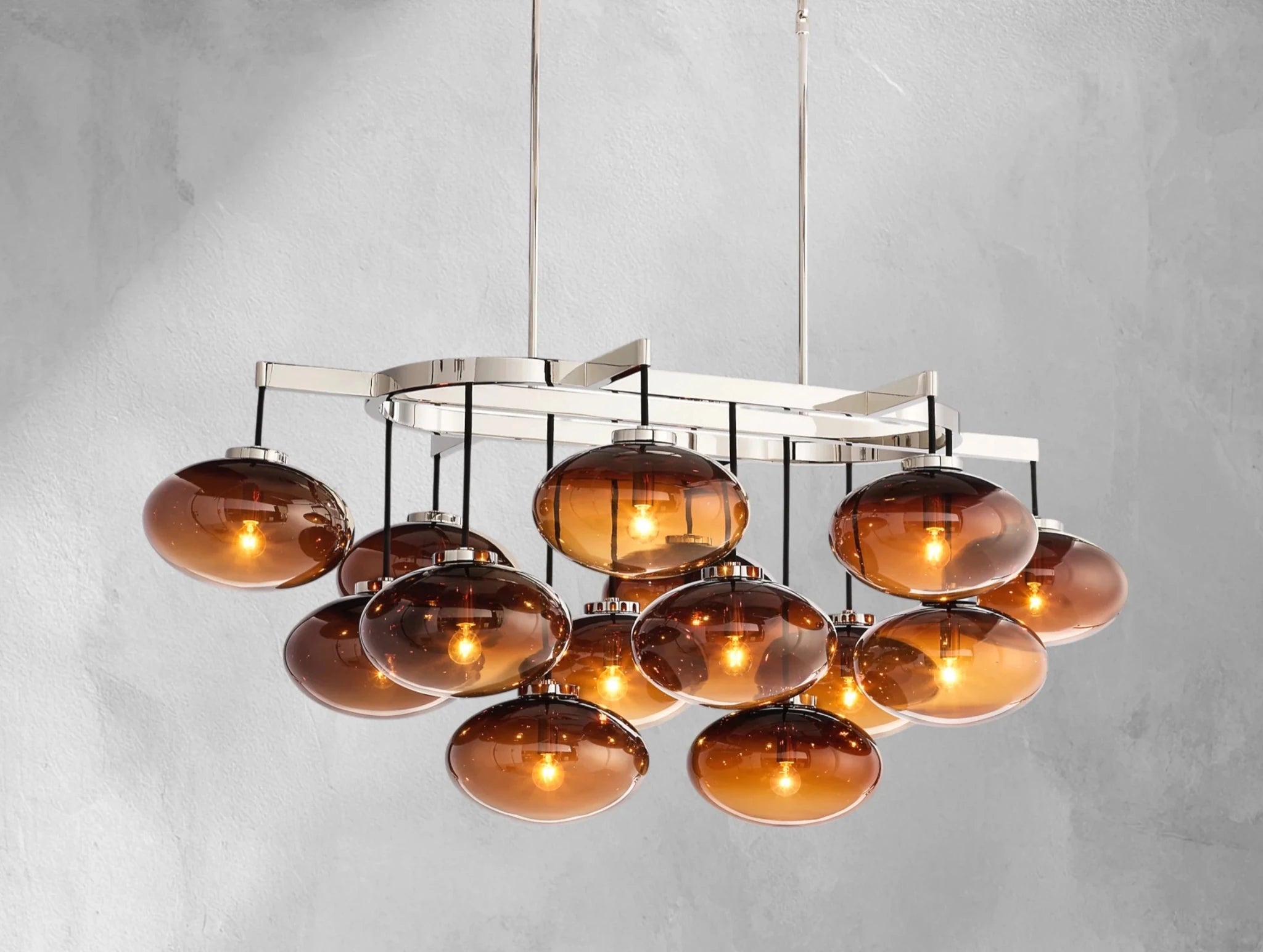 Cebret Glass Linear Chandelier - Zelnolighting