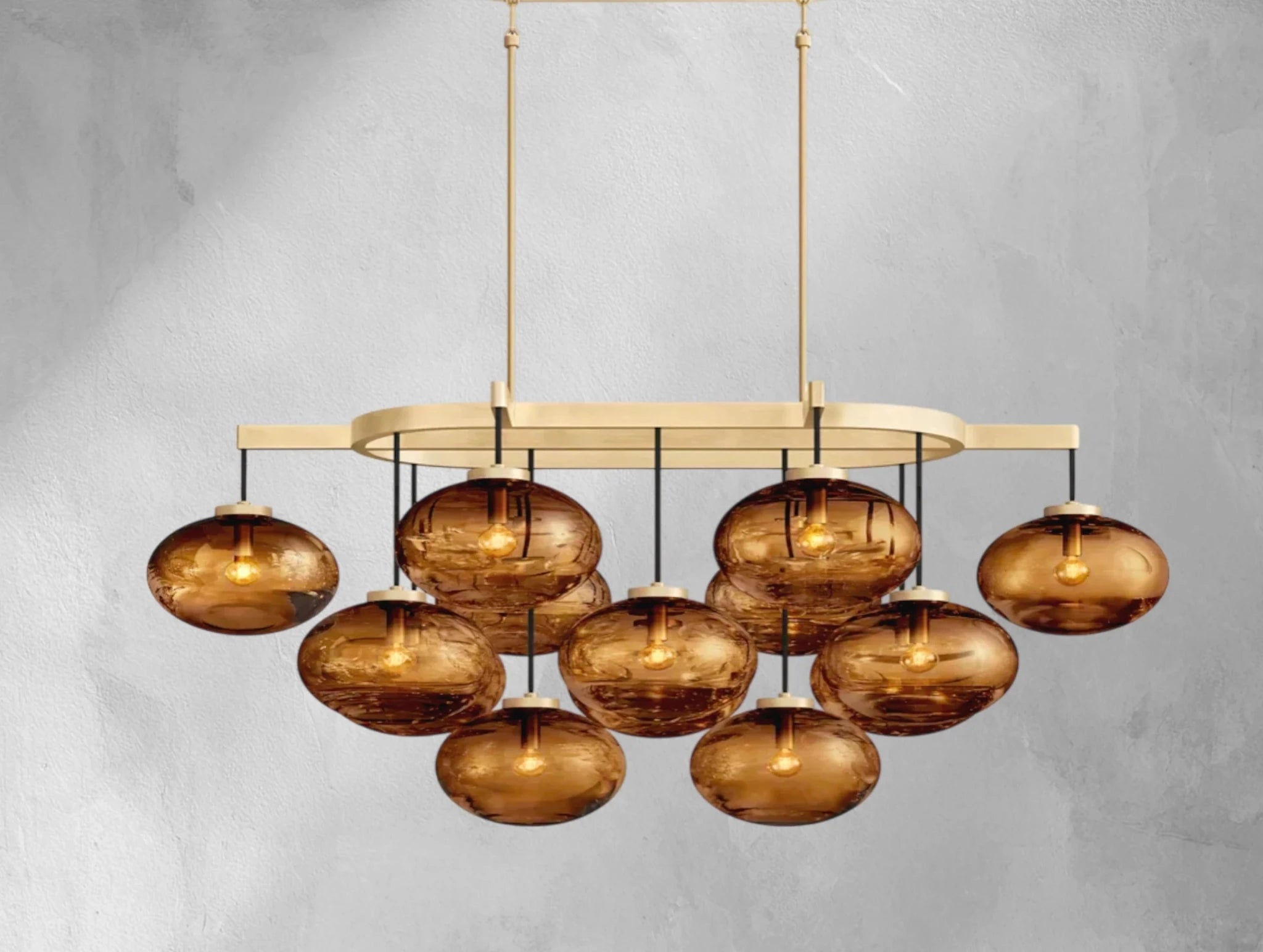 Cebret Glass Linear Chandelier - Zelnolighting