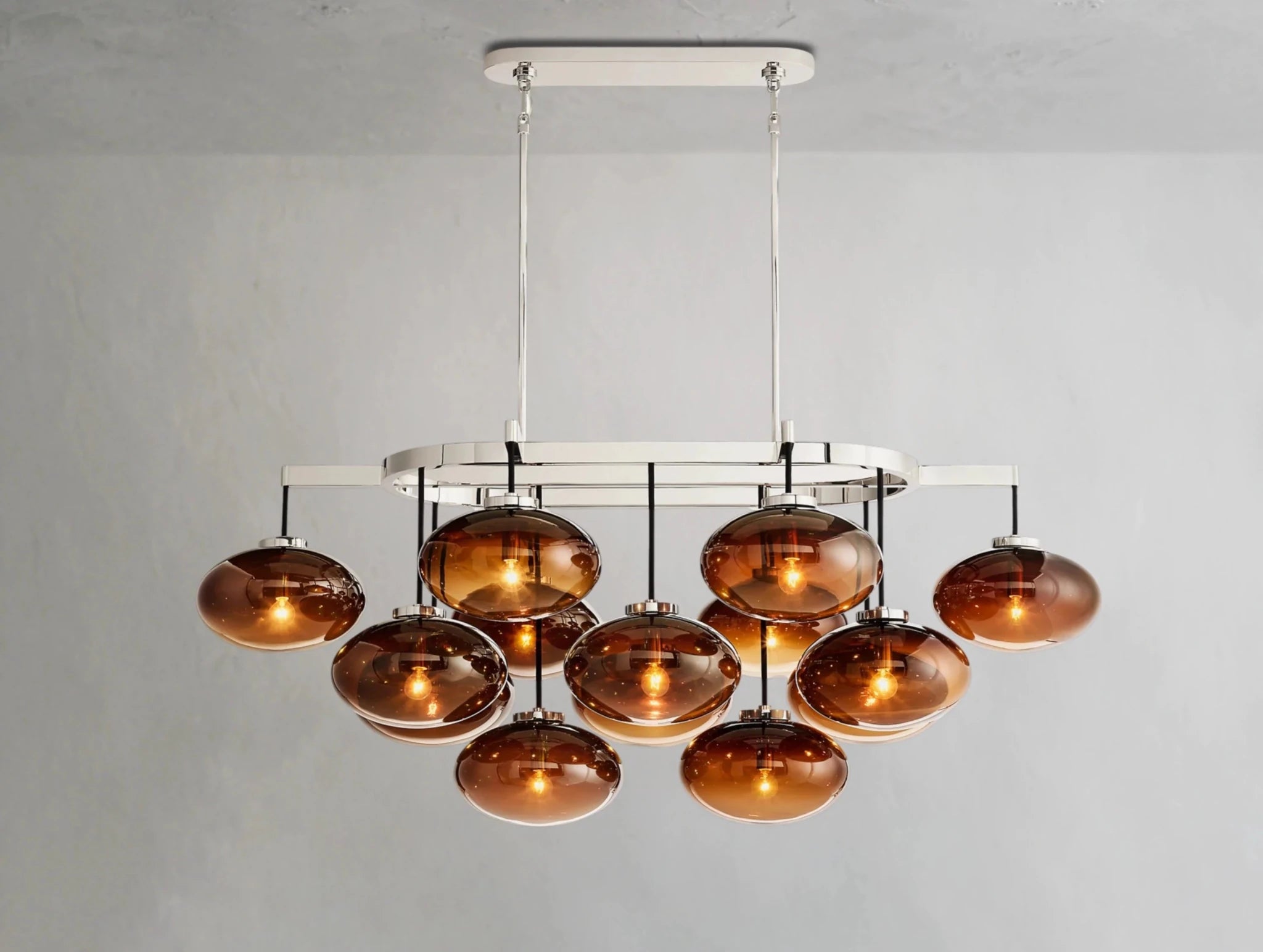 Cebret Glass Linear Chandelier - Zelnolighting
