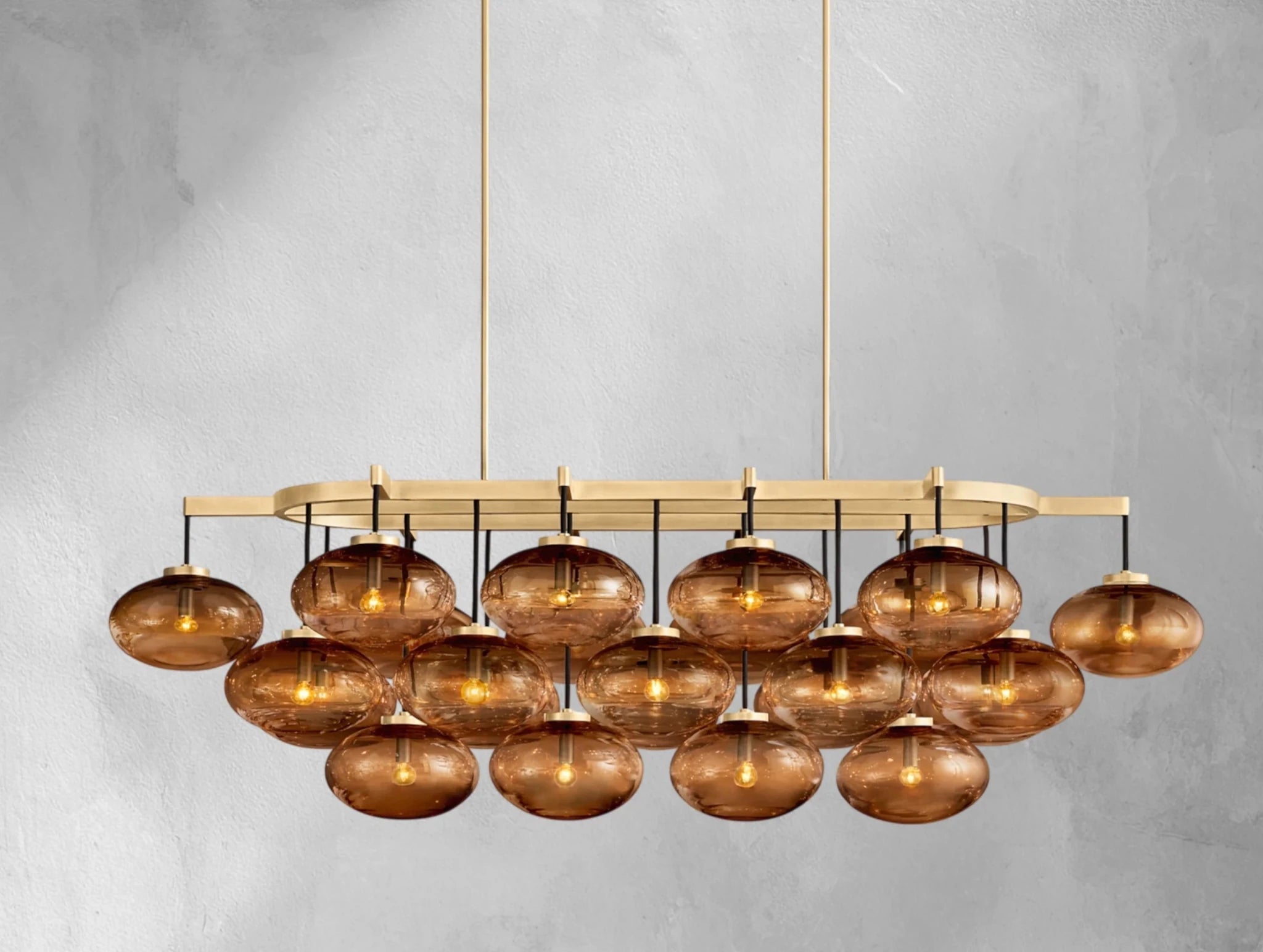 Cebret Glass Linear Chandelier - Zelnolighting
