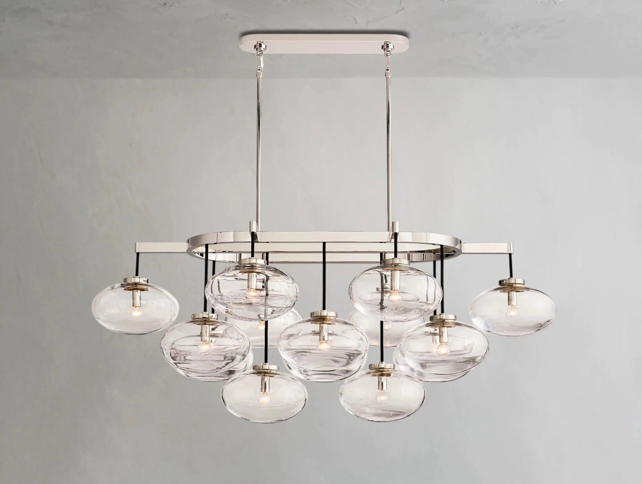 Cebret Glass Linear Chandelier - Zelnolighting