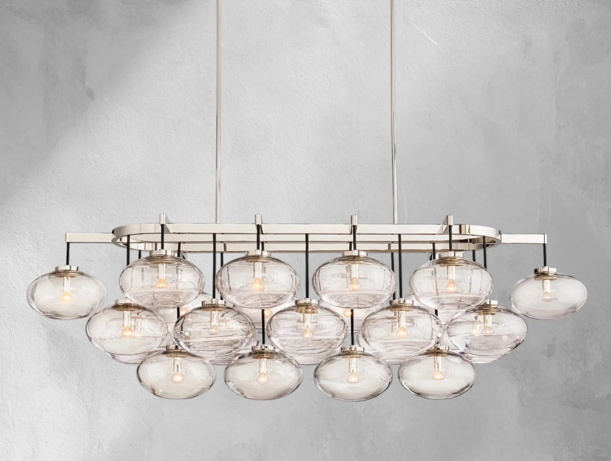 Cebret Glass Linear Chandelier - Zelnolighting
