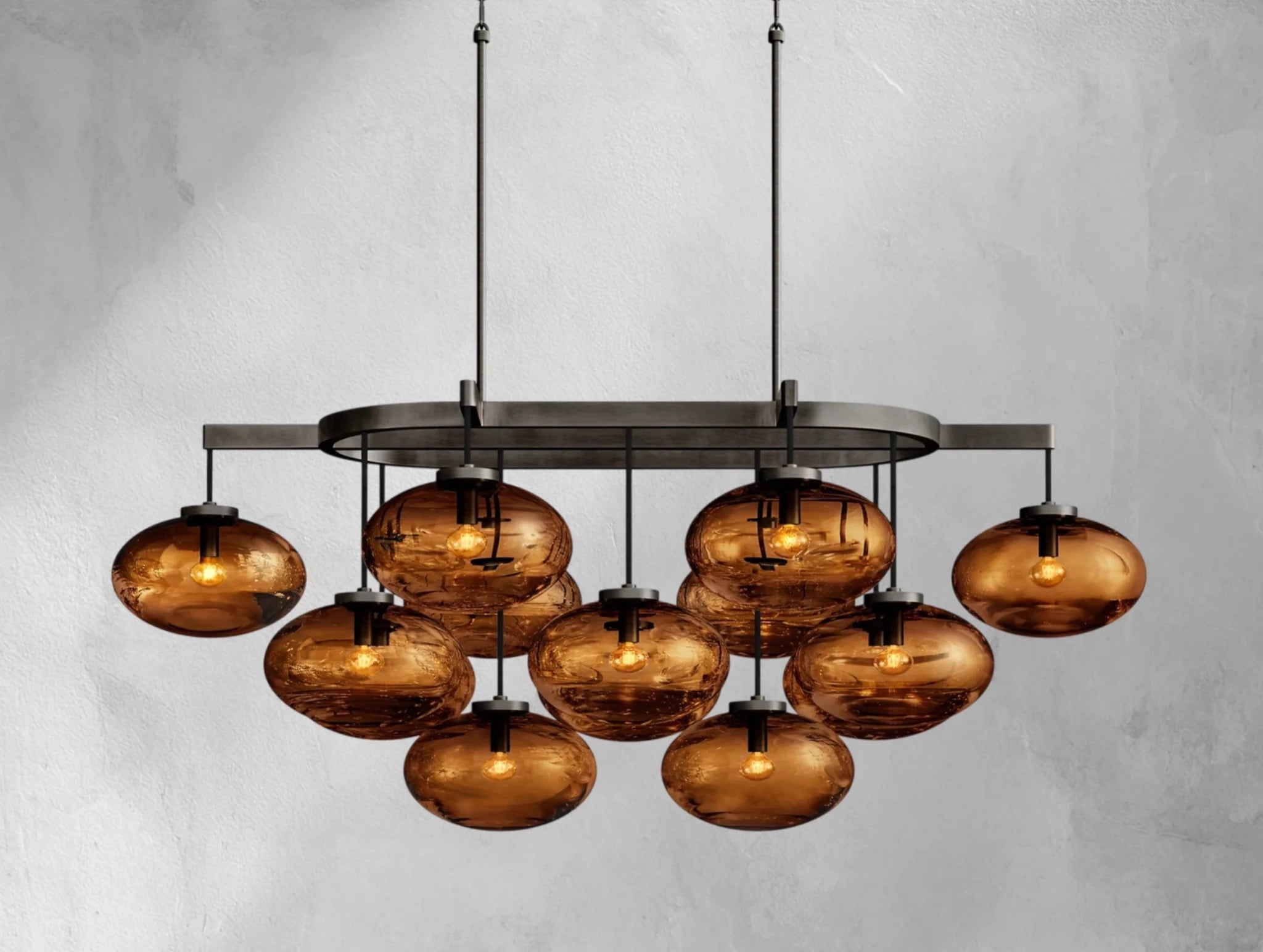 Cebret Glass Linear Chandelier - Zelnolighting