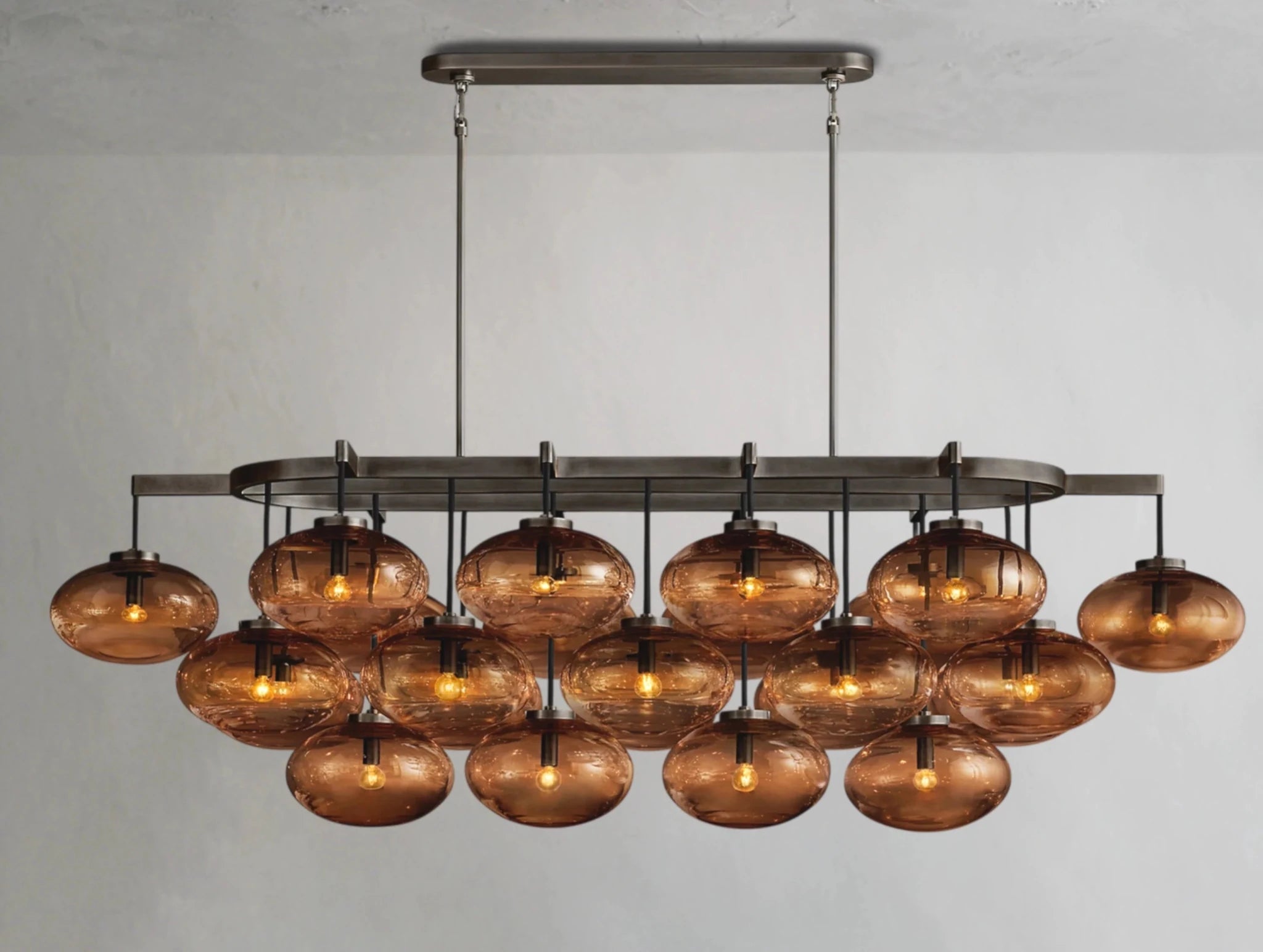 Cebret Glass Linear Chandelier - Zelnolighting