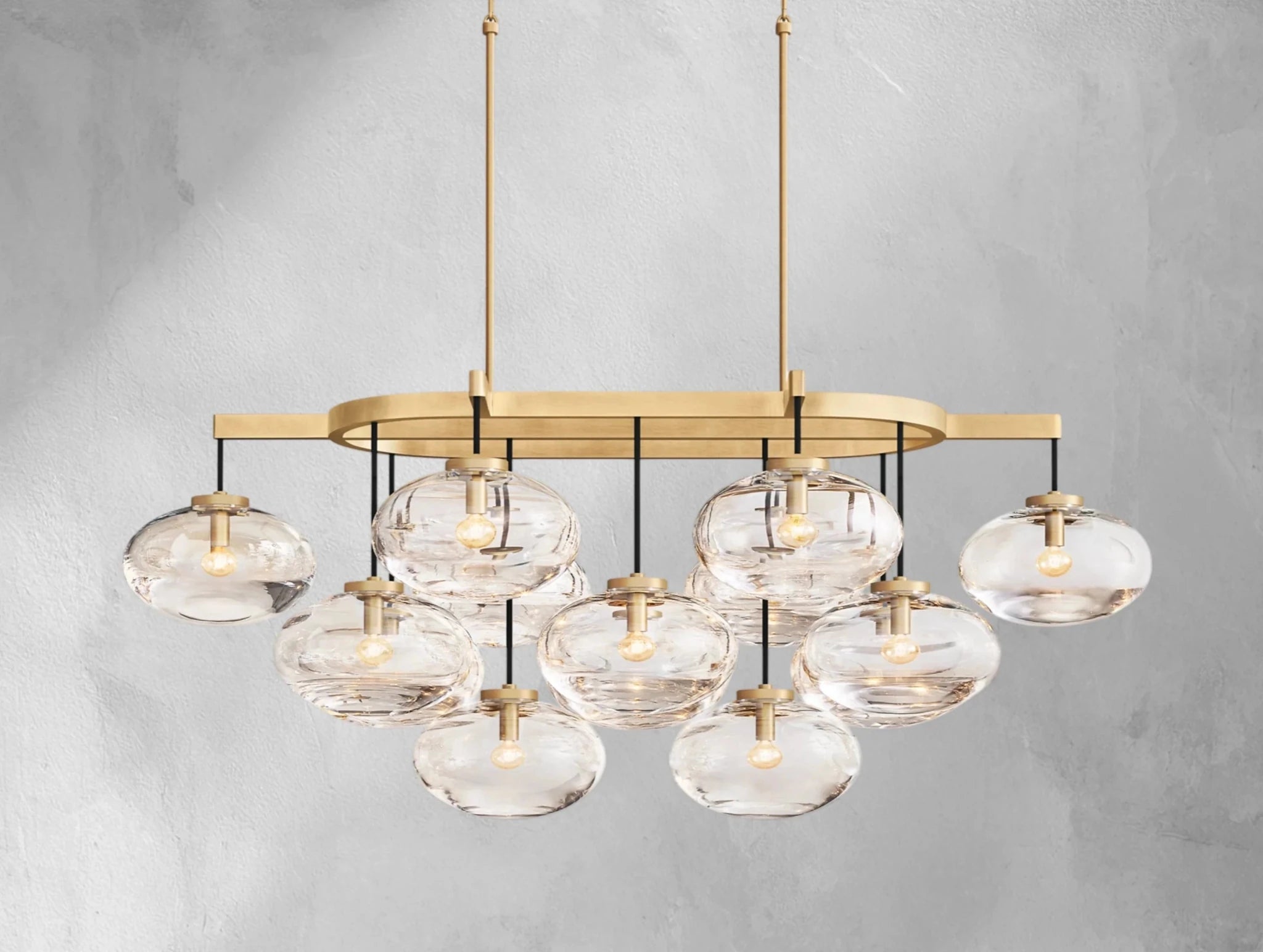 Cebret Glass Linear Chandelier - Zelnolighting