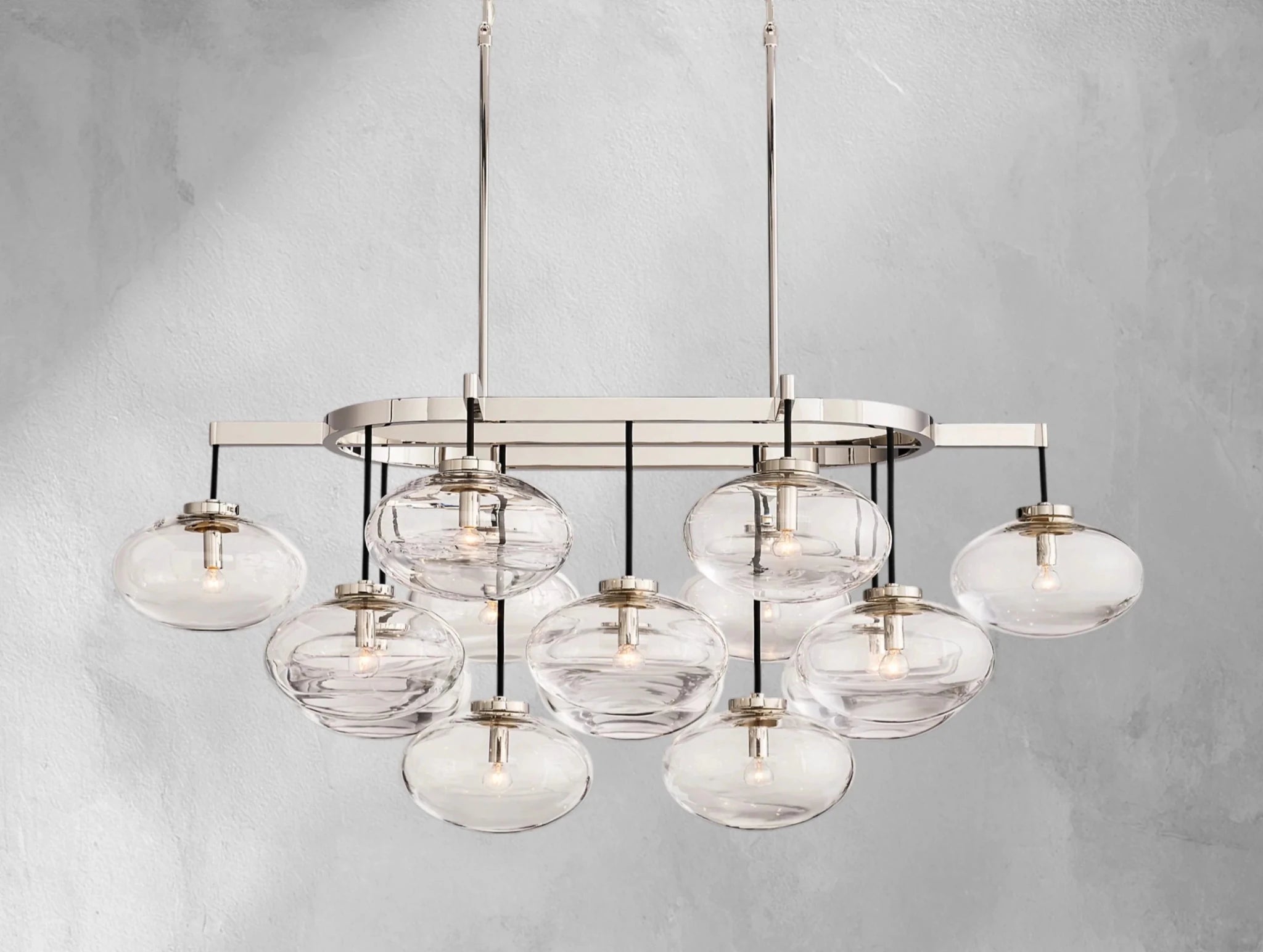 Cebret Glass Linear Chandelier - Zelnolighting