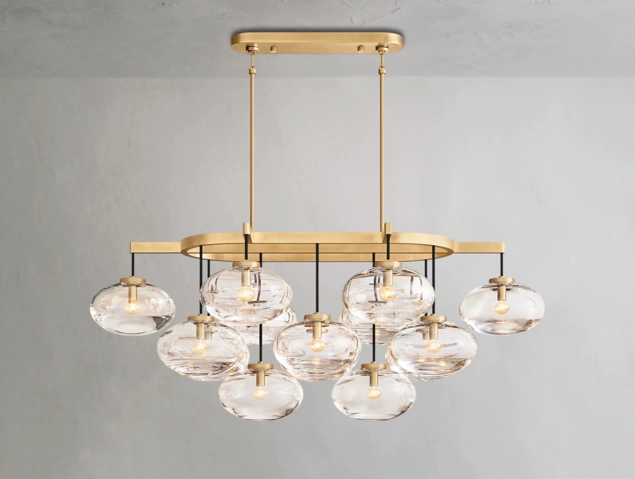 Cebret Glass Linear Chandelier - Zelnolighting