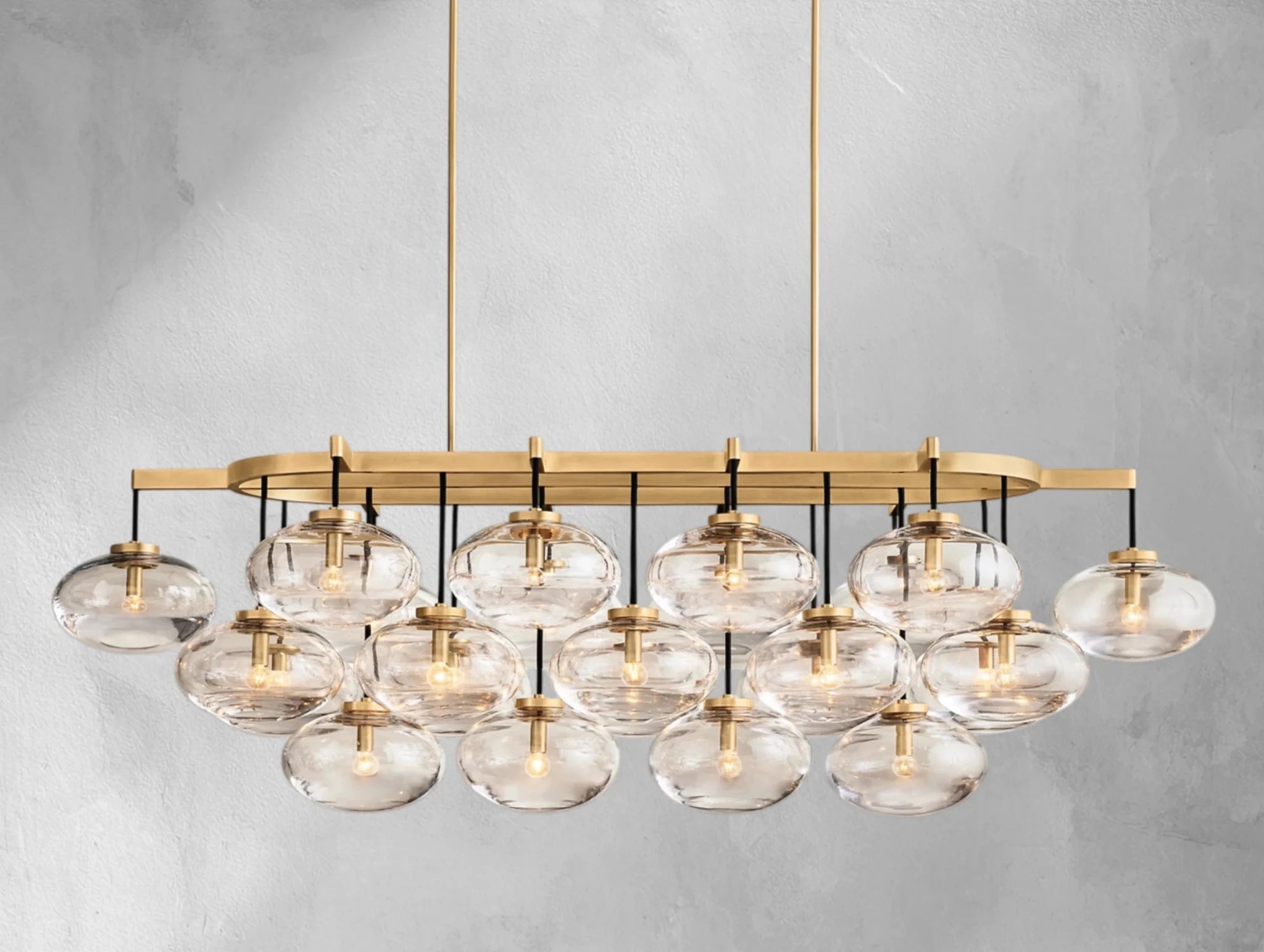 Cebret Glass Linear Chandelier - Zelnolighting