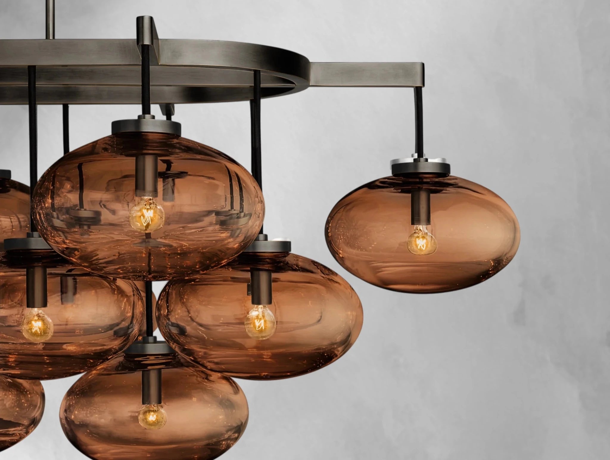 Cebret Glass Linear Chandelier - Zelnolighting