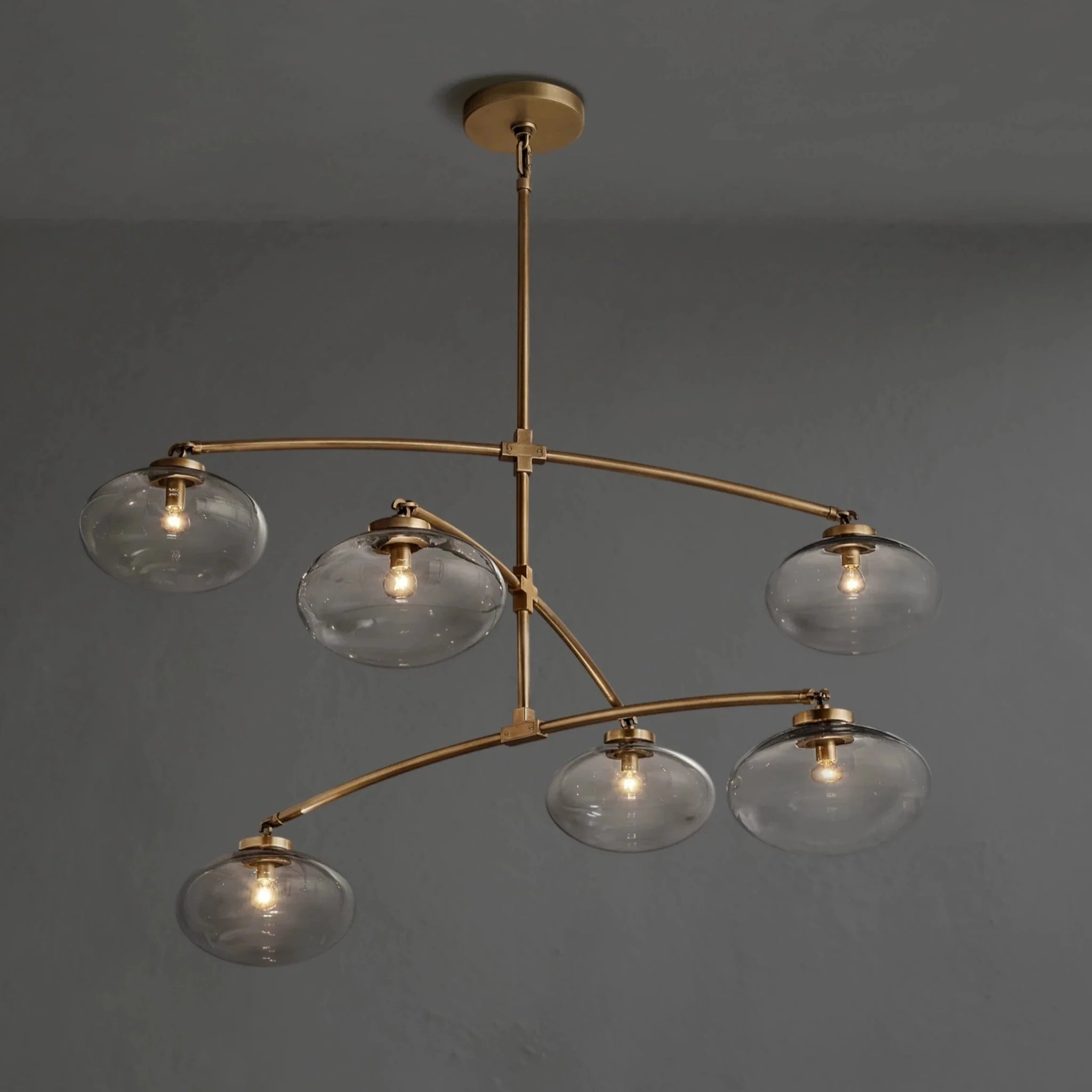 Cebret Glass Mobile Round Chandelier - Zelnolighting
