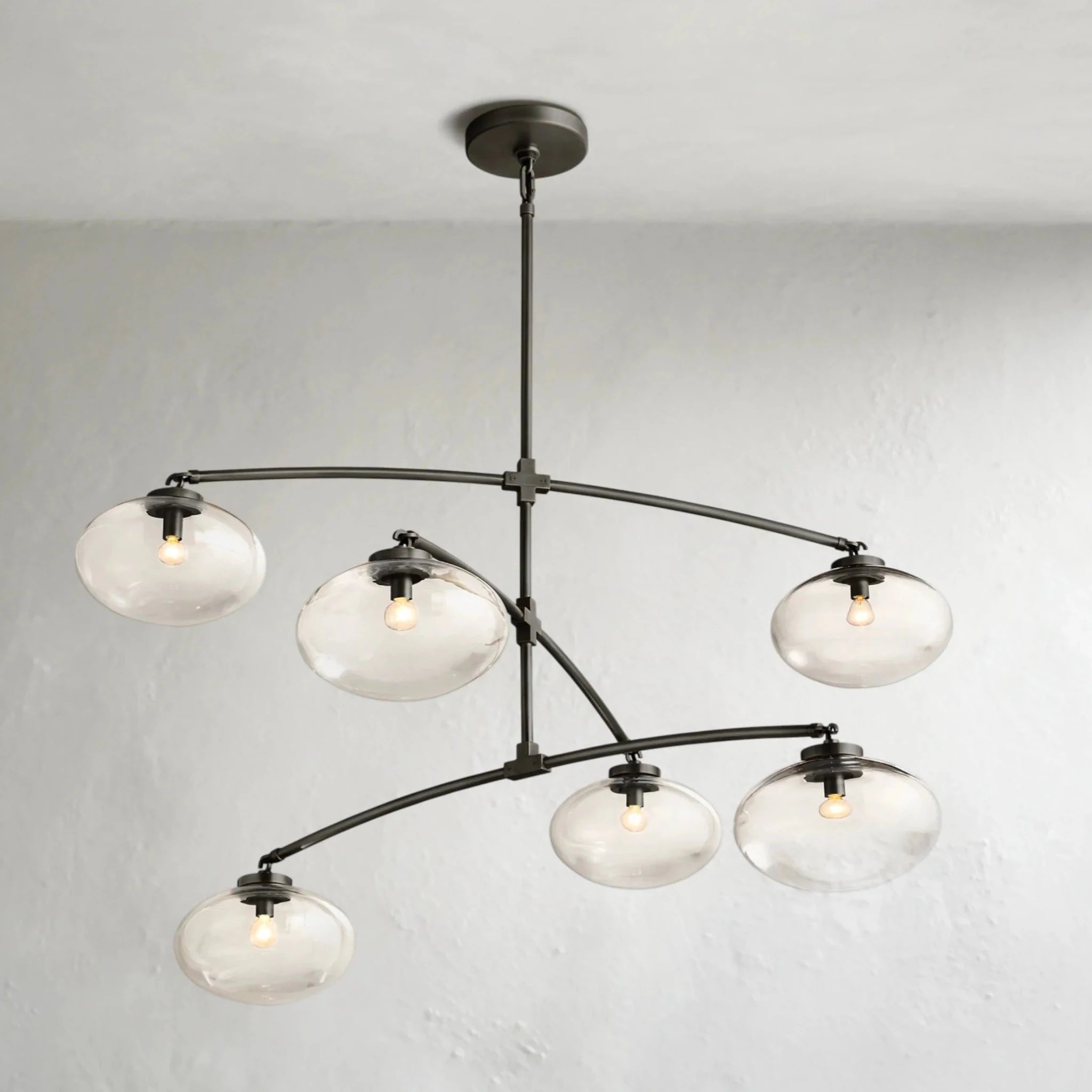 Cebret Glass Mobile Round Chandelier - Zelnolighting