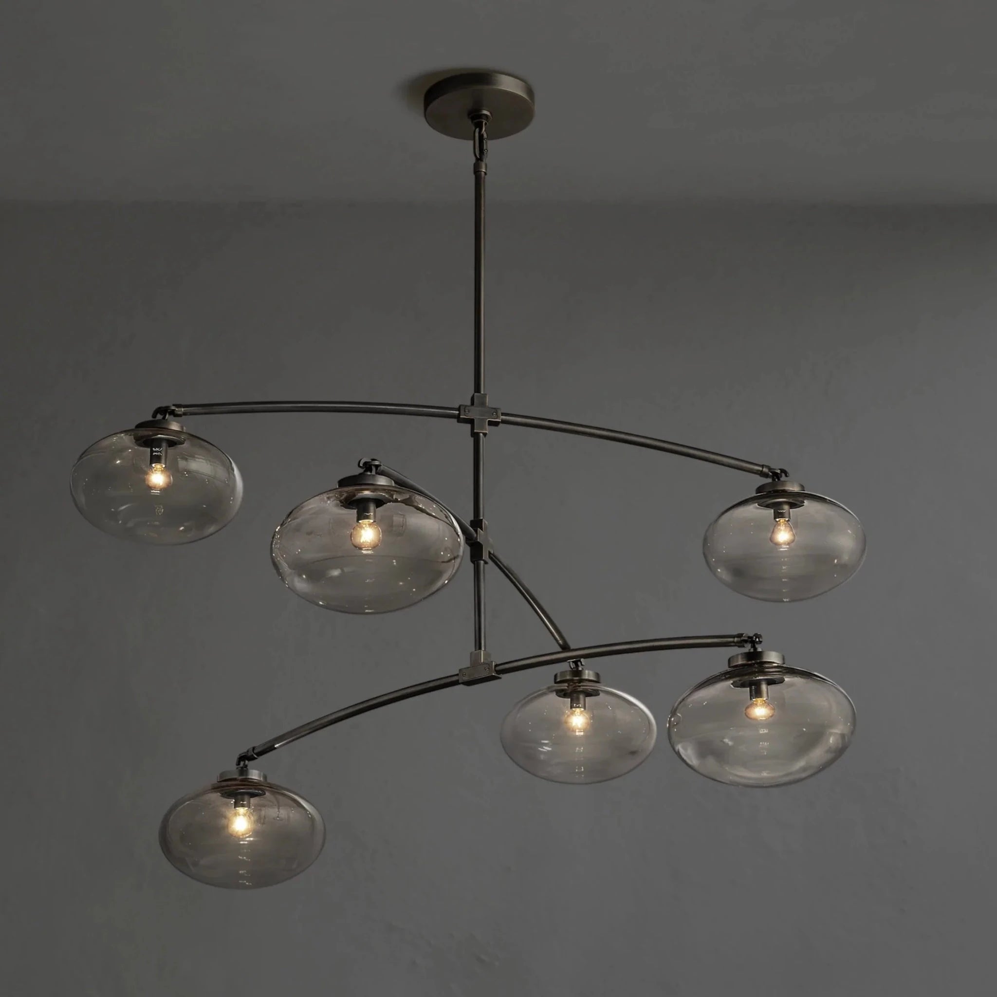 Cebret Glass Mobile Round Chandelier - Zelnolighting