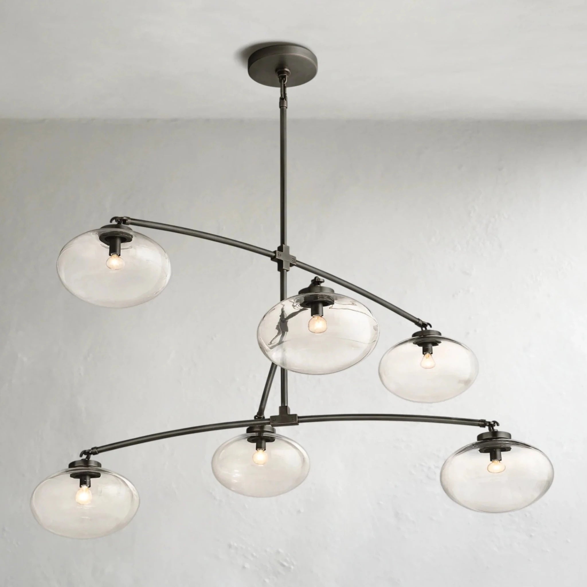 Cebret Glass Mobile Round Chandelier - Zelnolighting