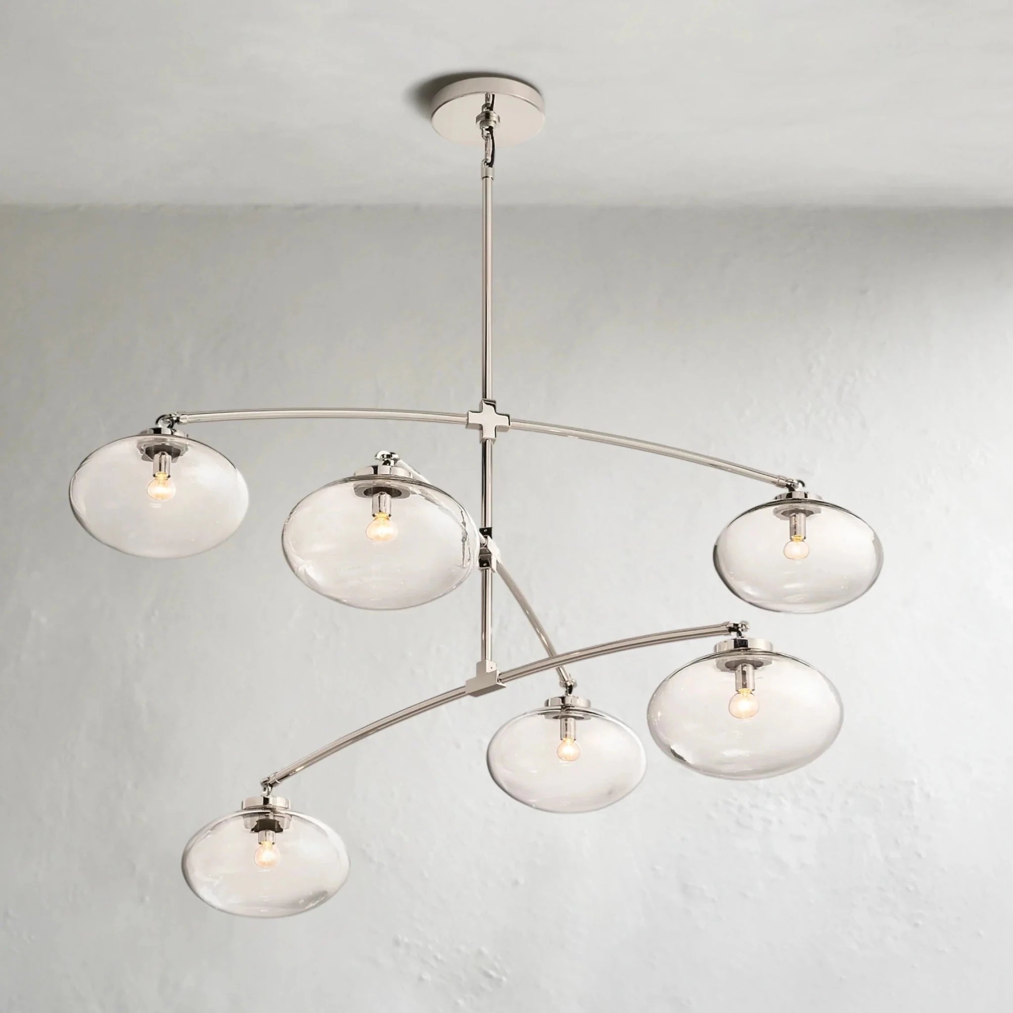 Cebret Glass Mobile Round Chandelier - Zelnolighting