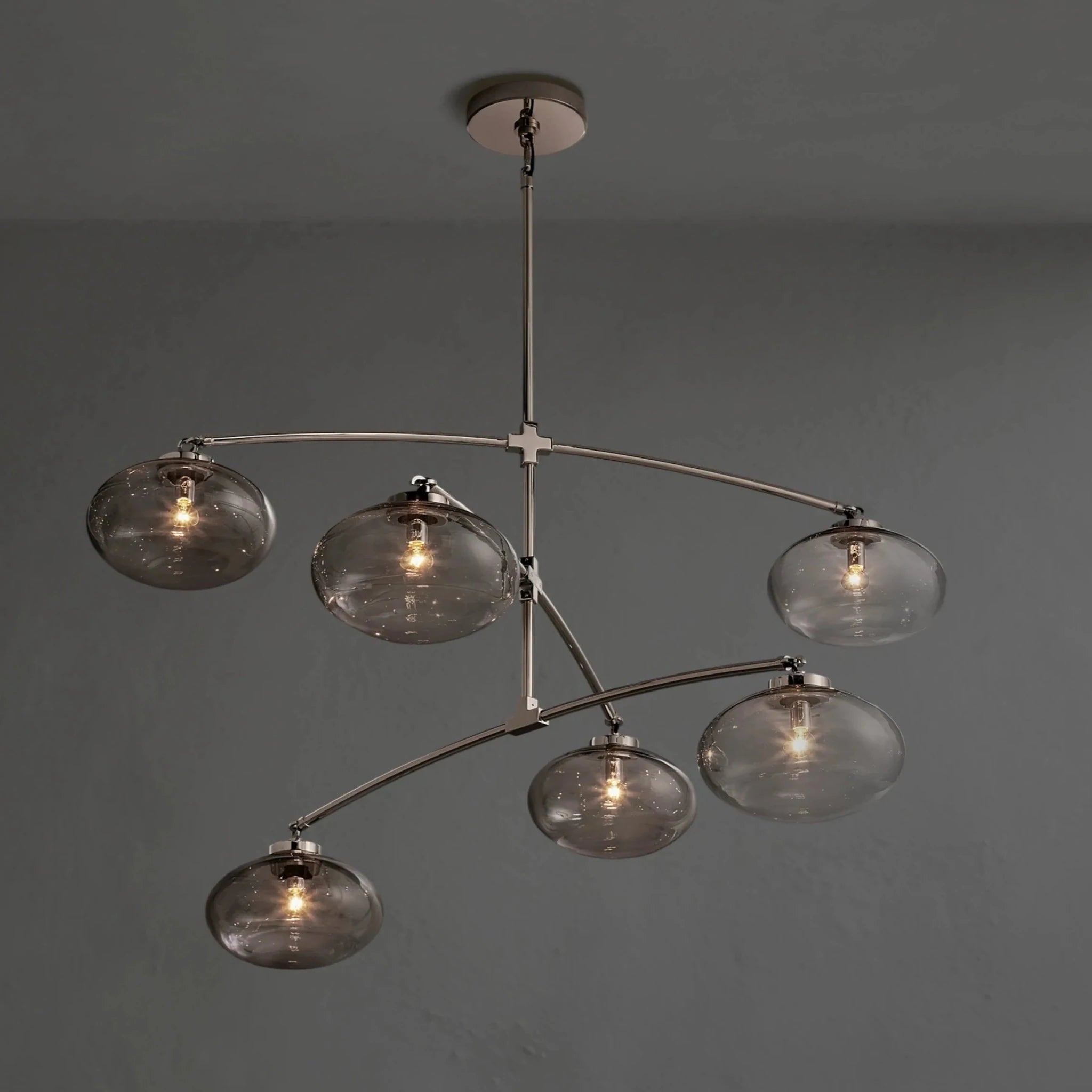 Cebret Glass Mobile Round Chandelier - Zelnolighting