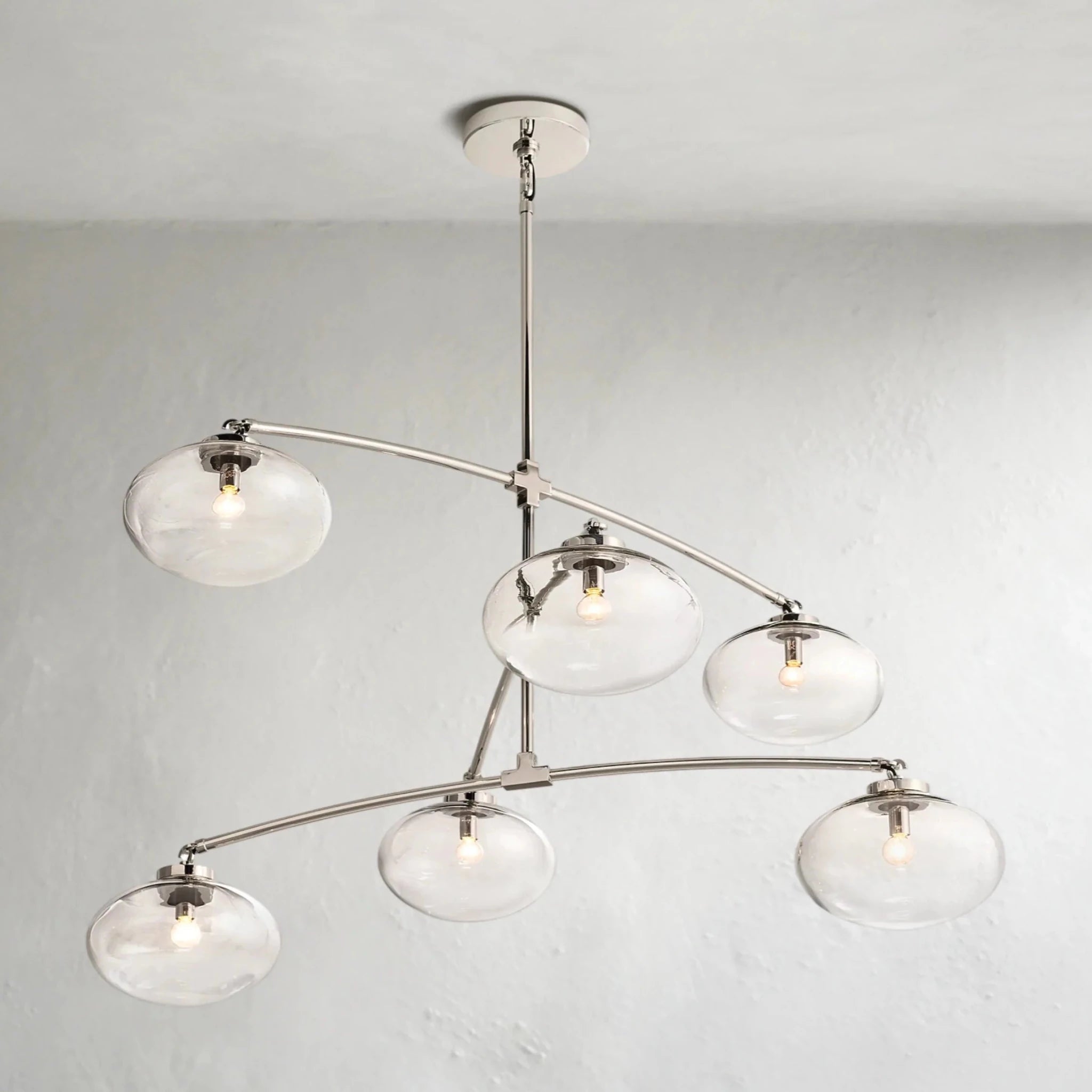 Cebret Glass Mobile Round Chandelier - Zelnolighting