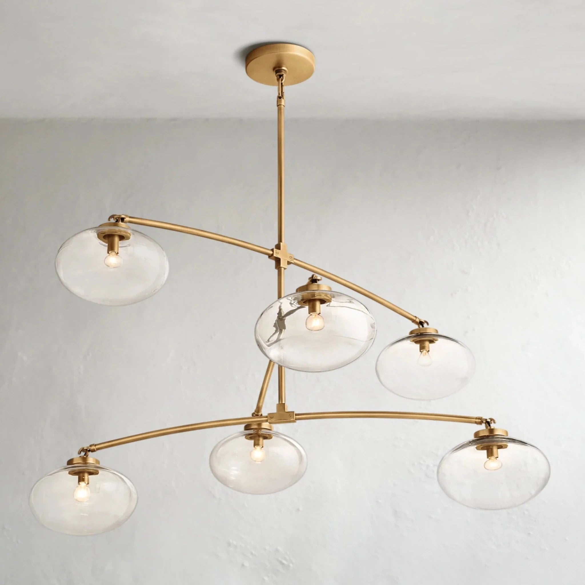 Cebret Glass Mobile Round Chandelier - Zelnolighting