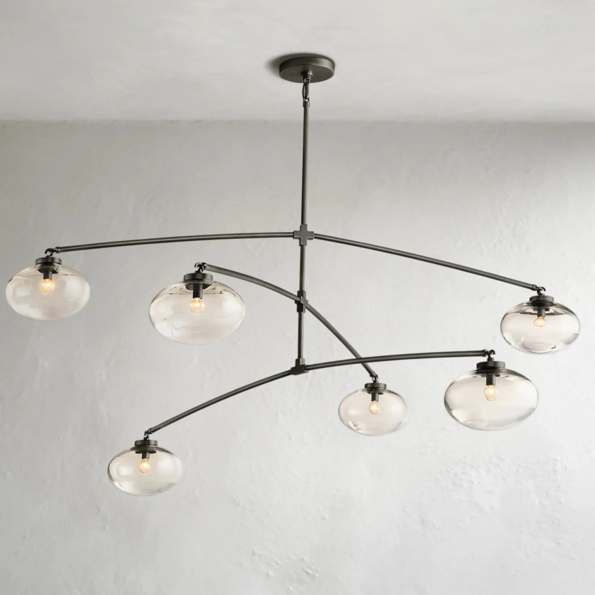 Cebret Glass Mobile Round Chandelier - Zelnolighting