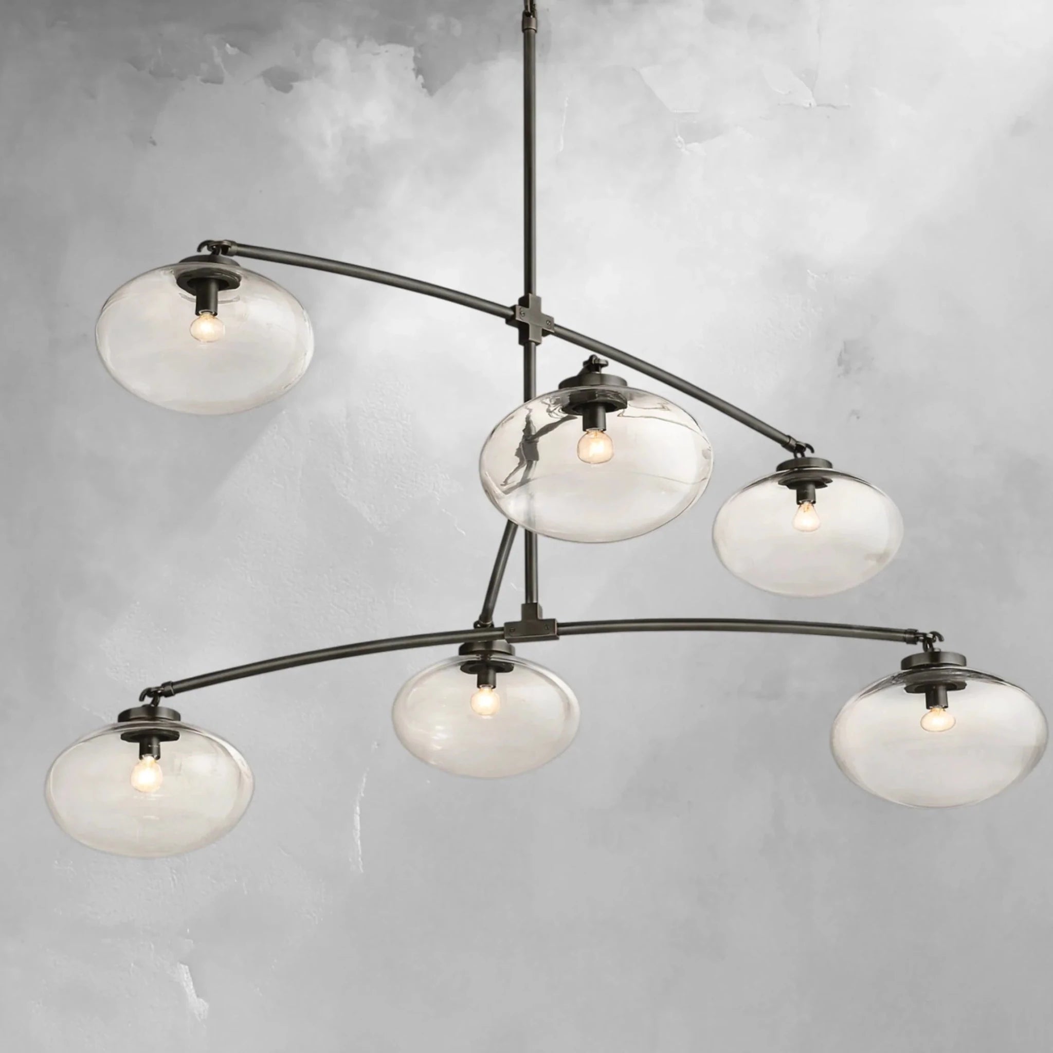 Cebret Glass Mobile Round Chandelier - Zelnolighting