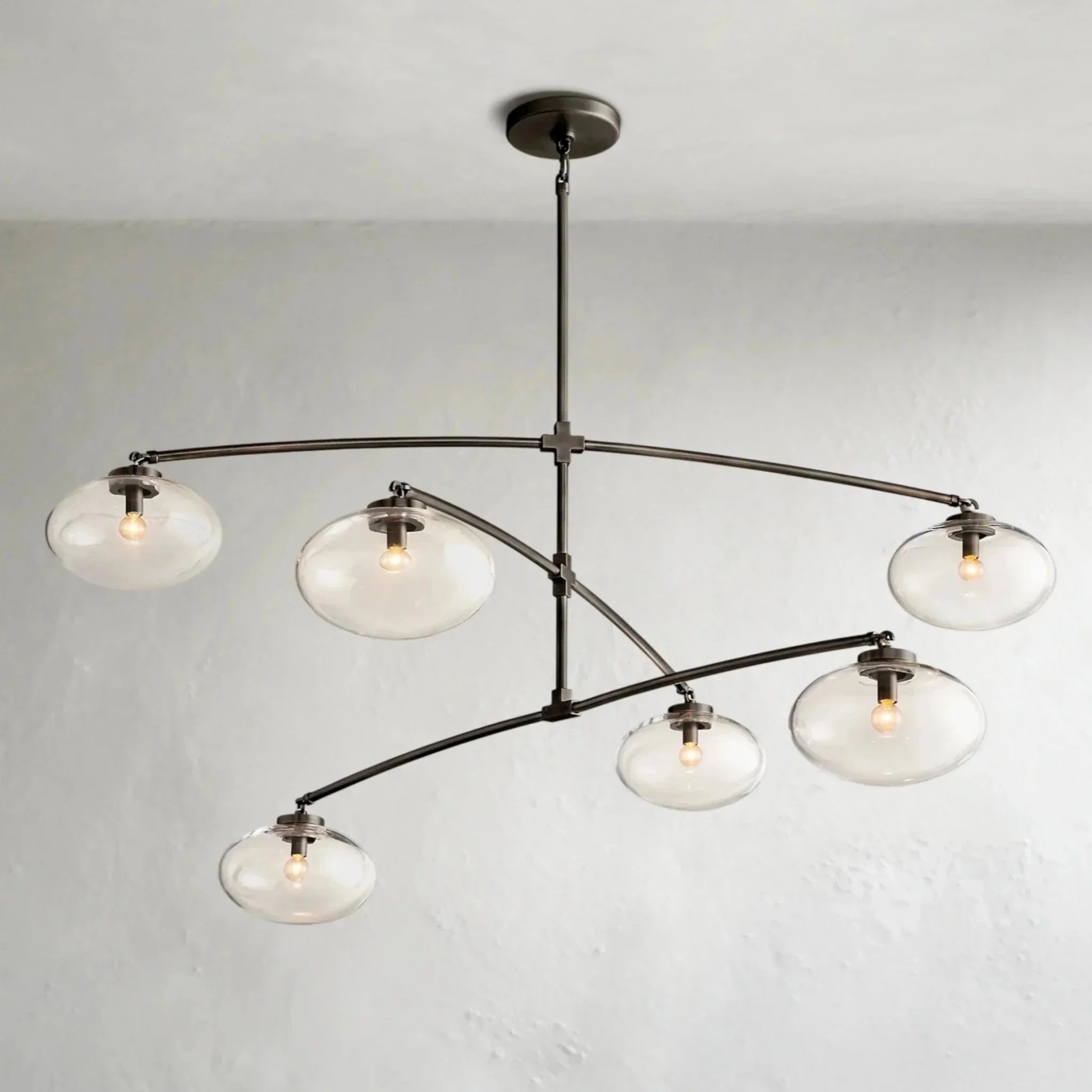 Cebret Glass Mobile Round Chandelier - Zelno Lighting