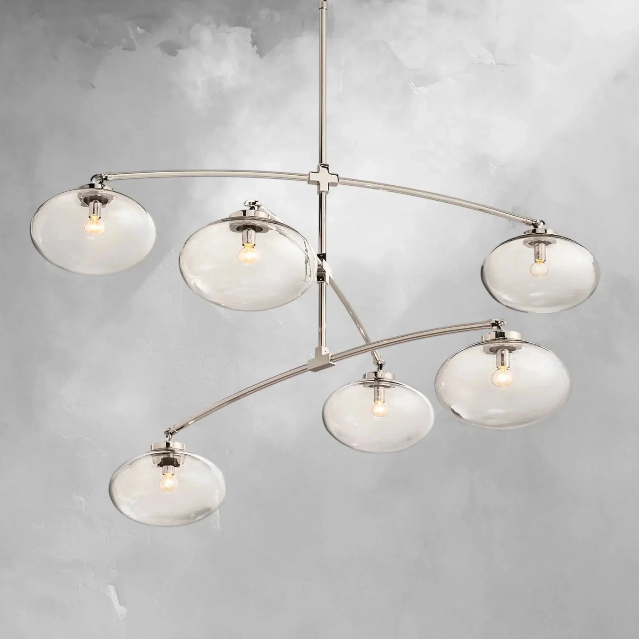 Cebret Glass Mobile Round Chandelier - Zelno Lighting