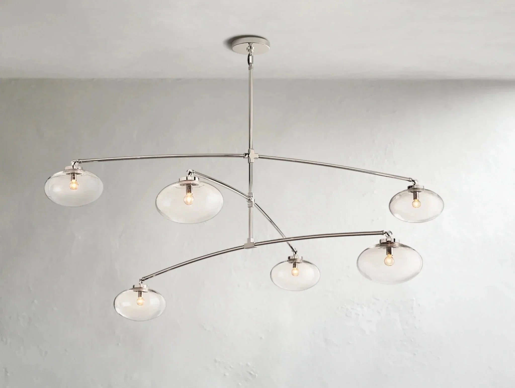 Cebret Glass Mobile Round Chandelier - Zelno Lighting