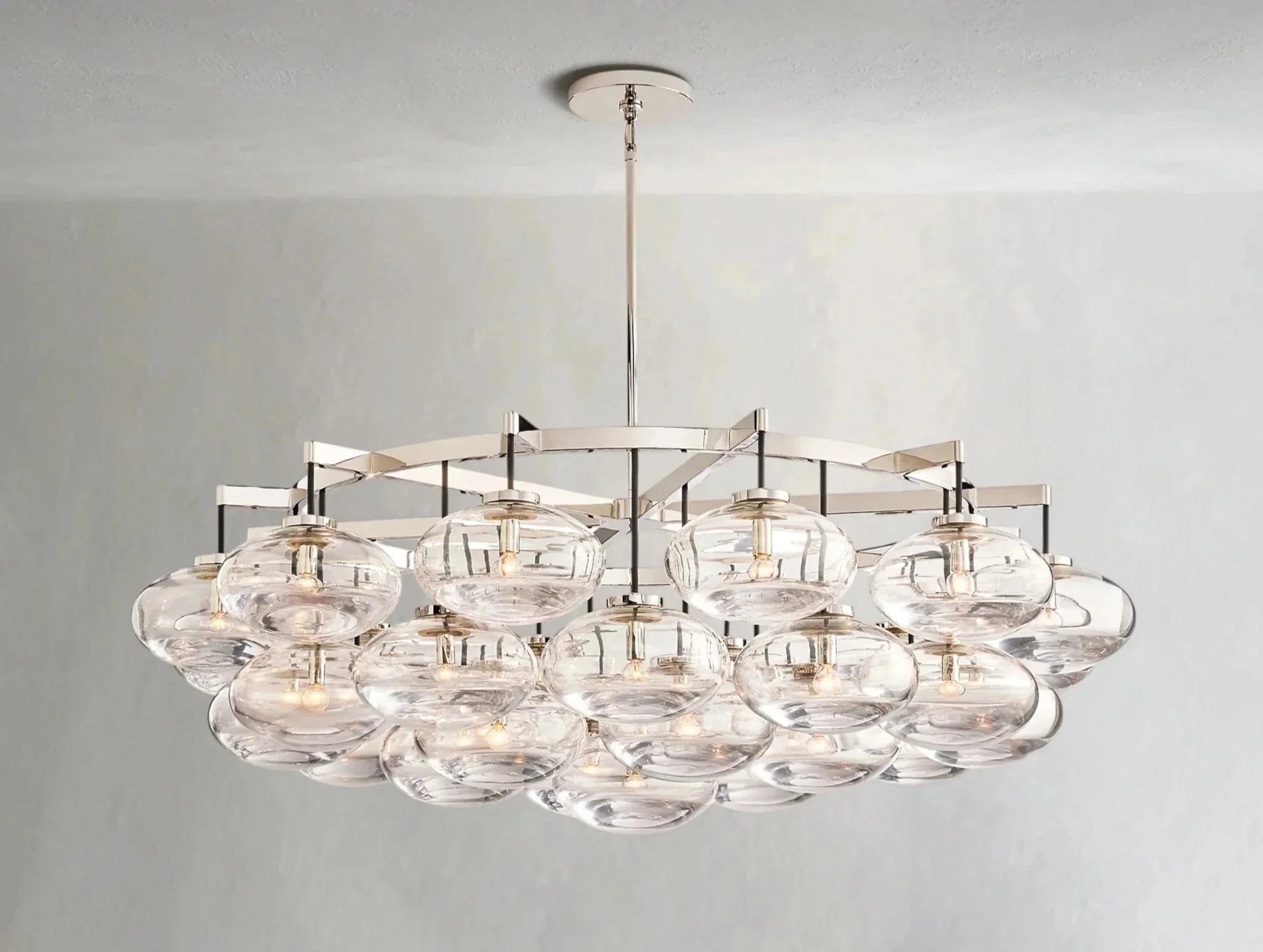 Cebret Glass Round Chandelier - Zelno Lighting