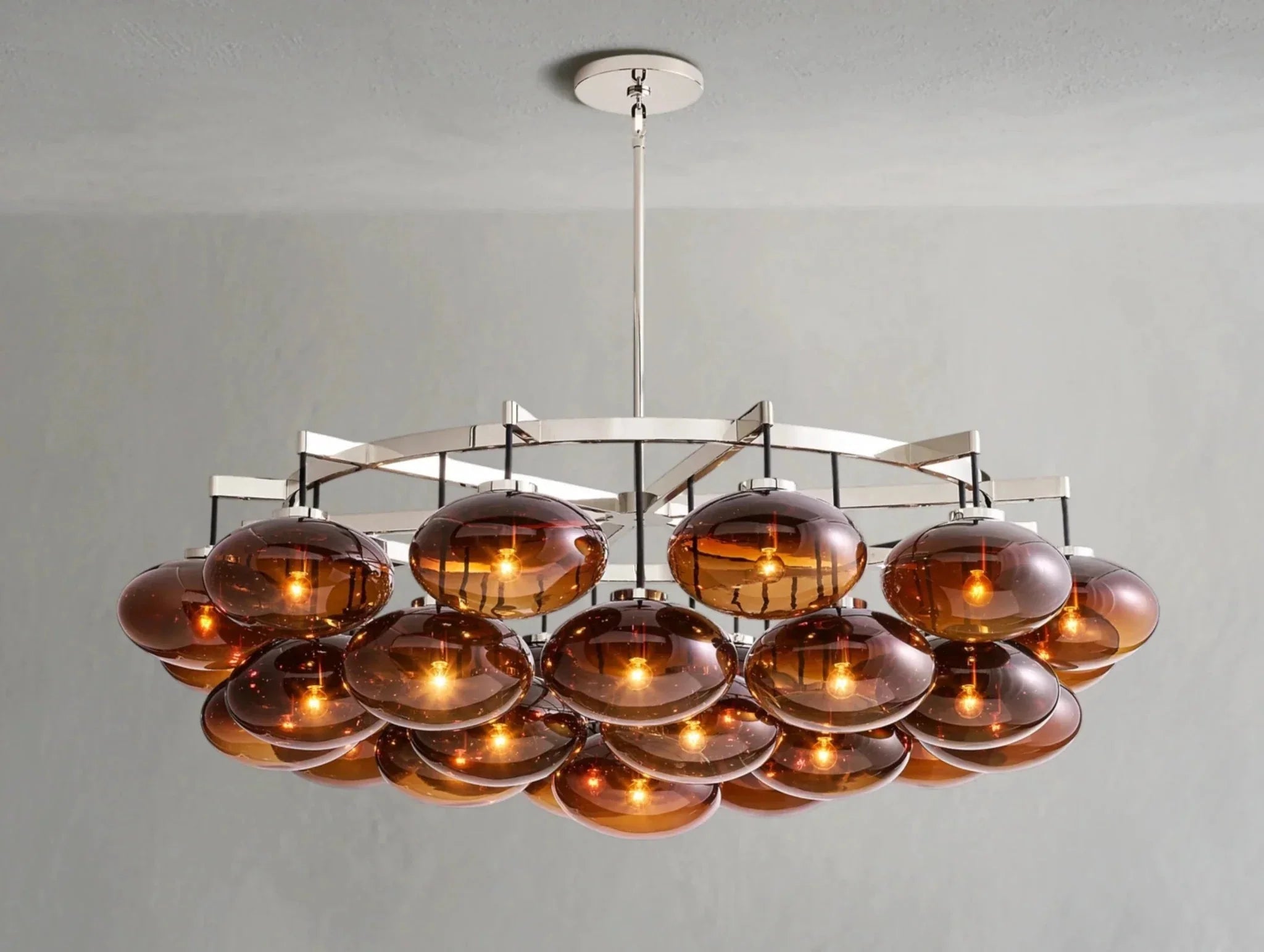 Cebret Glass Round Chandelier - Zelno Lighting