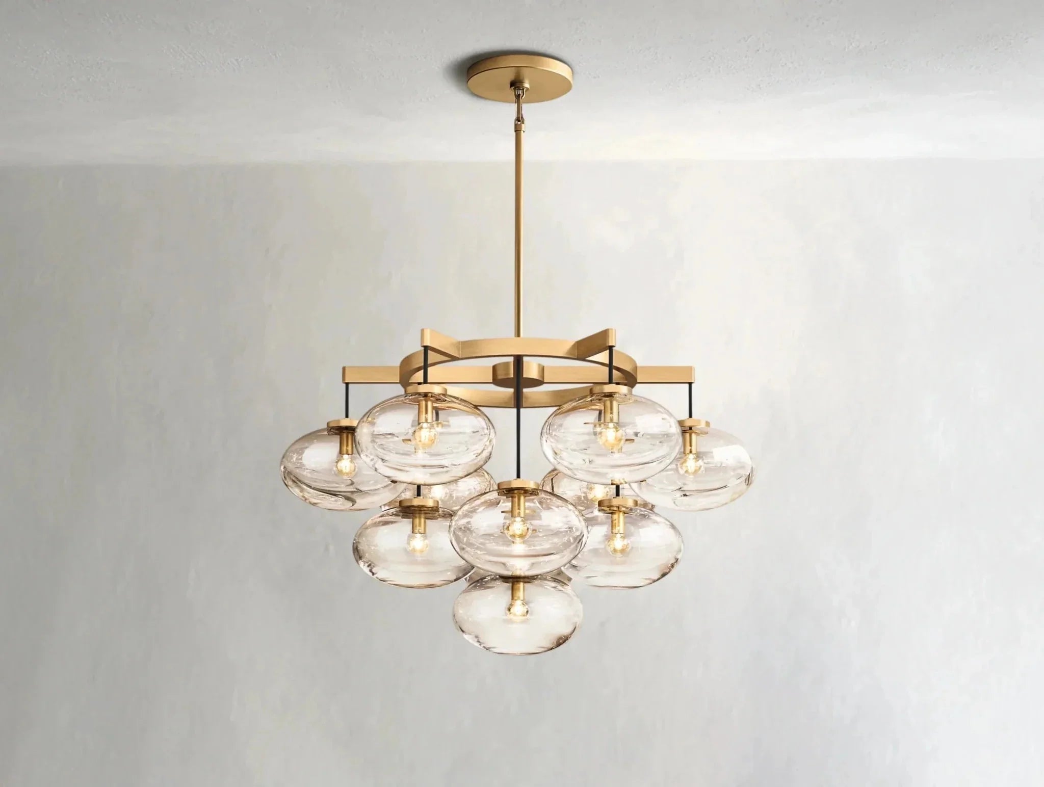 Cebret Glass Round Chandelier - Zelno Lighting