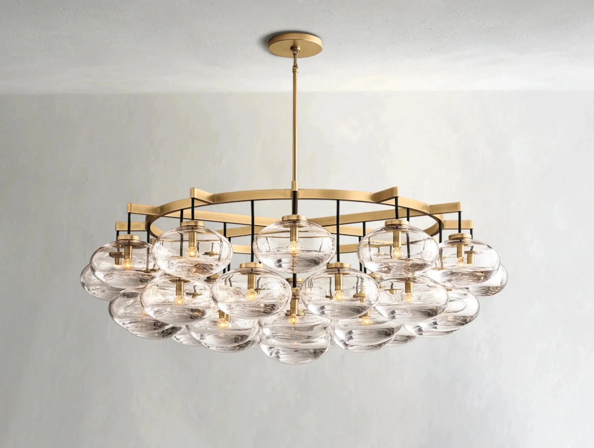 Cebret Glass Round Chandelier - Zelno Lighting