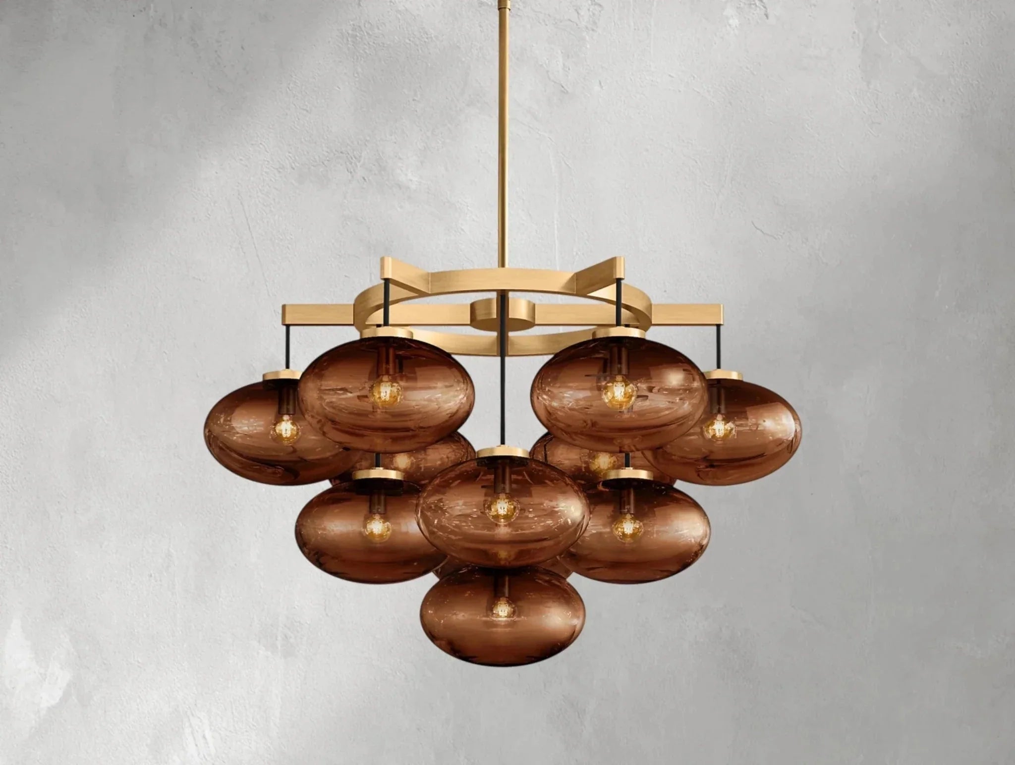 Cebret Glass Round Chandelier - Zelno Lighting
