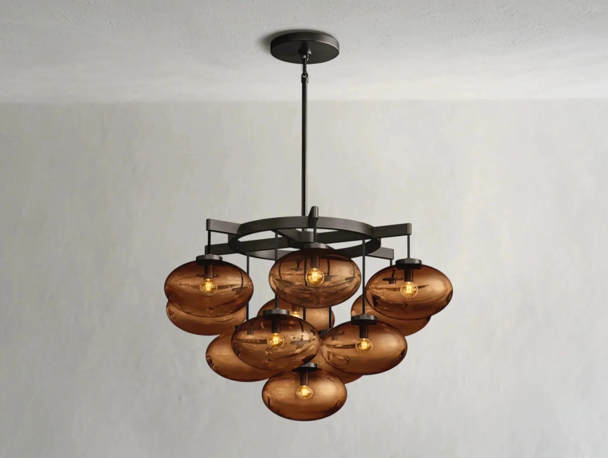 Cebret Glass Round Chandelier - Zelno Lighting