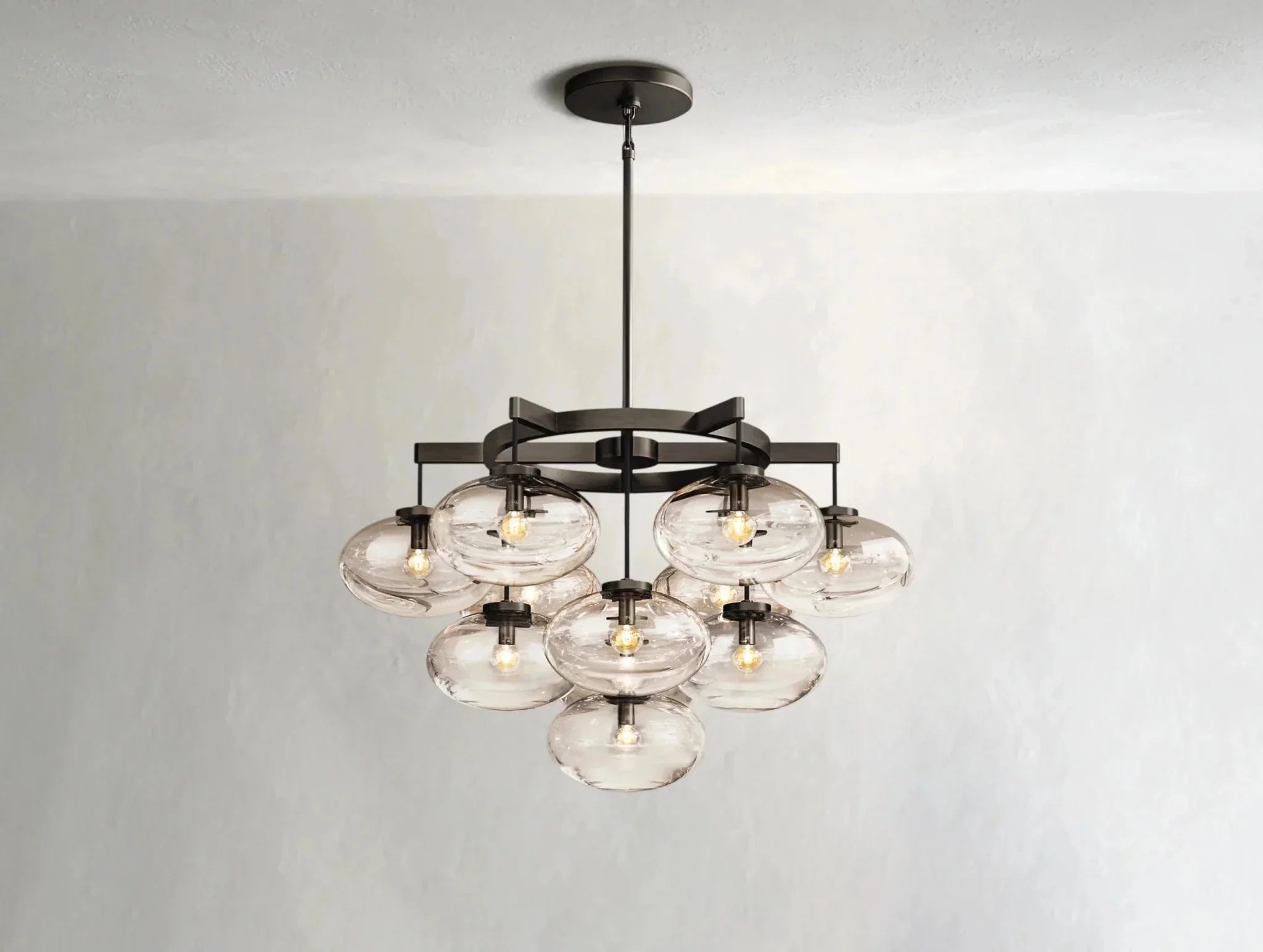 Cebret Glass Round Chandelier - Zelno Lighting