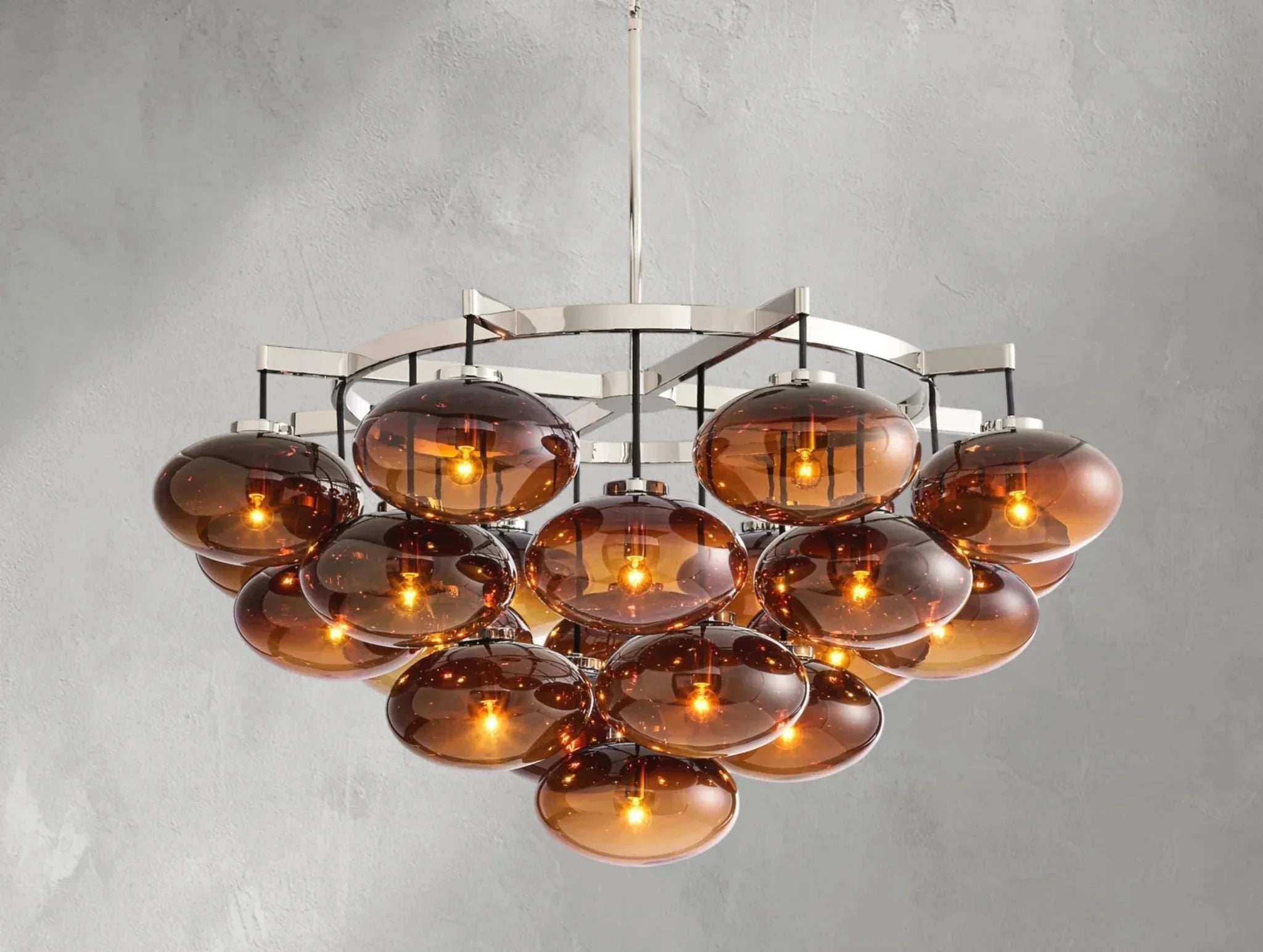 Cebret Glass Round Chandelier - Zelno Lighting