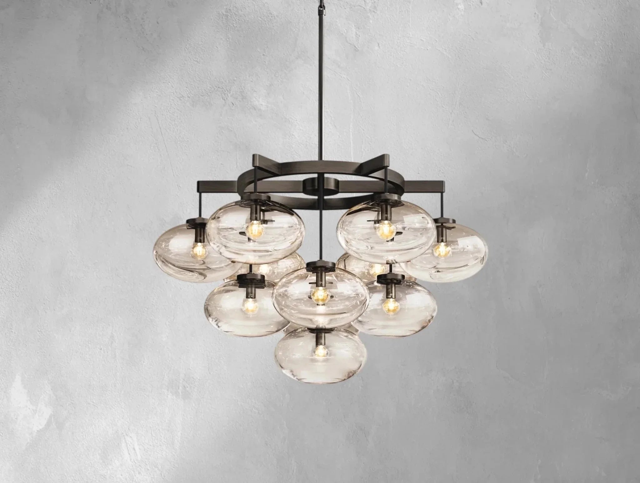 Cebret Glass Round Chandelier - Zelno Lighting