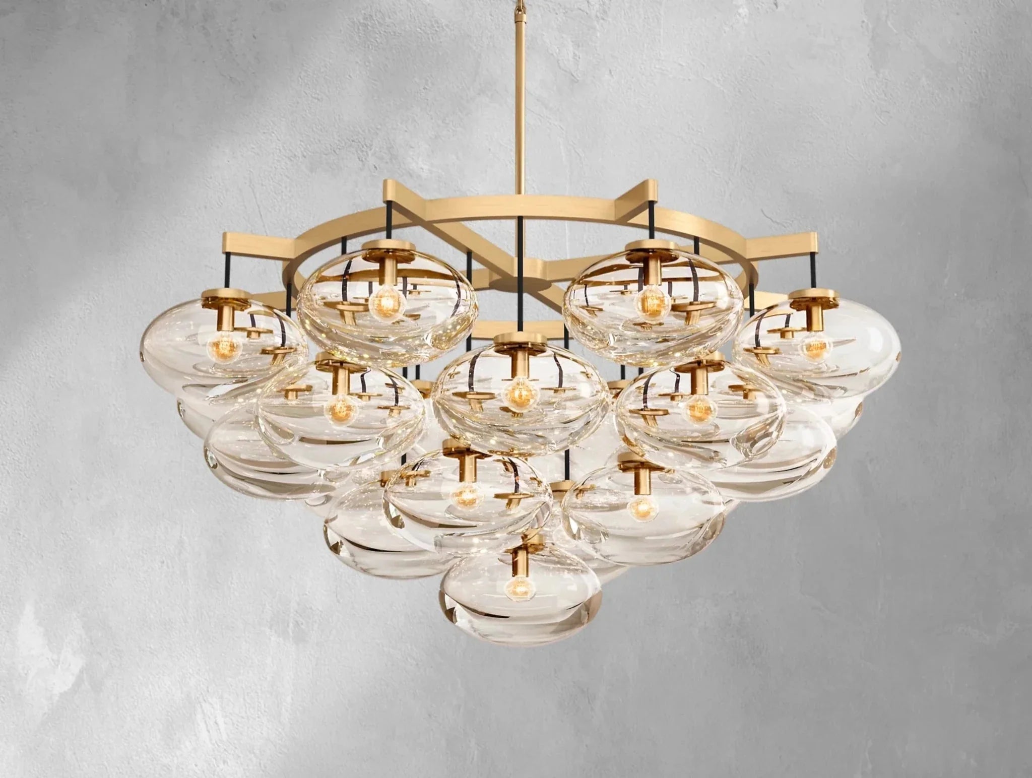 Cebret Glass Round Chandelier - Zelno Lighting