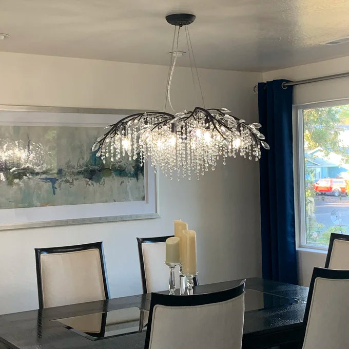 New Luxury Branch Crystal Pendant Chandelier Designer Creative Art Dining Room/Living Room Light Fixture - Zelnolighting