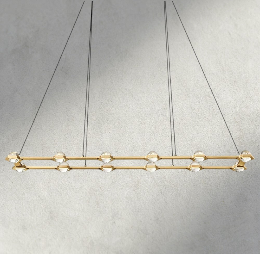 Ecletant Rectangular Chandelier 54", 72" - Zelno Lighting