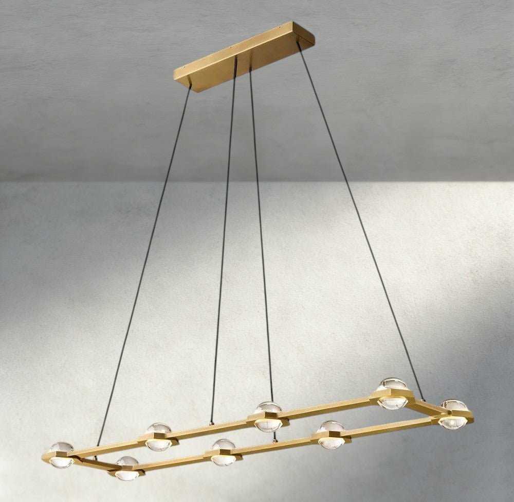 Ecletant Rectangular Chandelier 54", 72" - Zelno Lighting