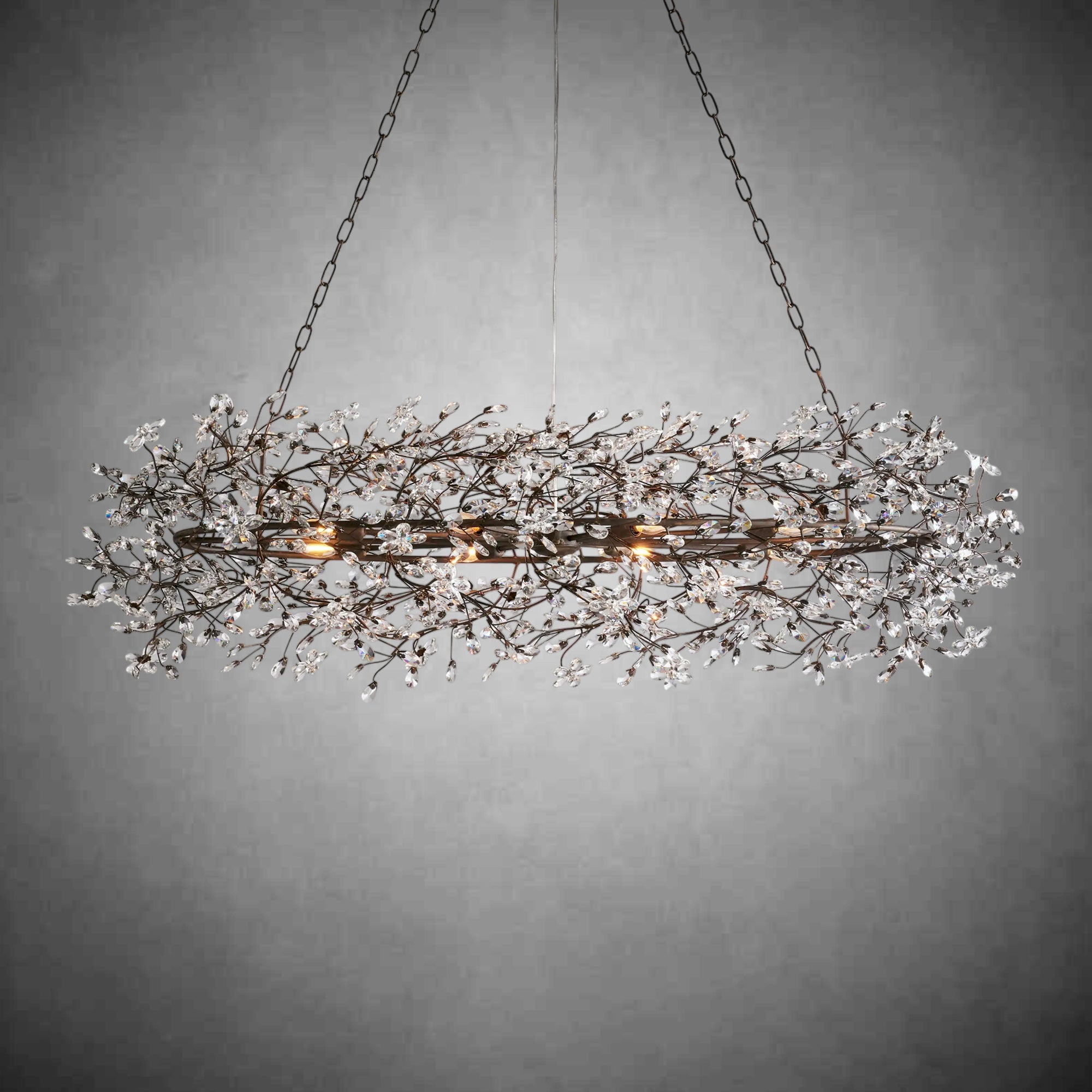 Fiore Oval Chandelier 62'' 74'' - Zelno Lighting