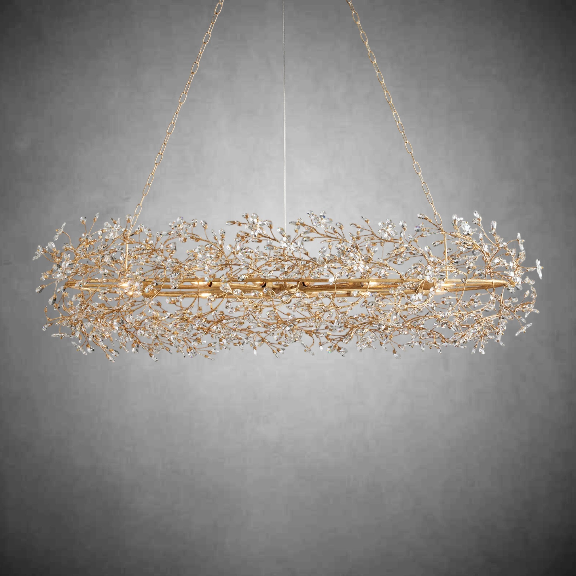 Fiore Oval Chandelier 62'' 74'' - Zelno Lighting