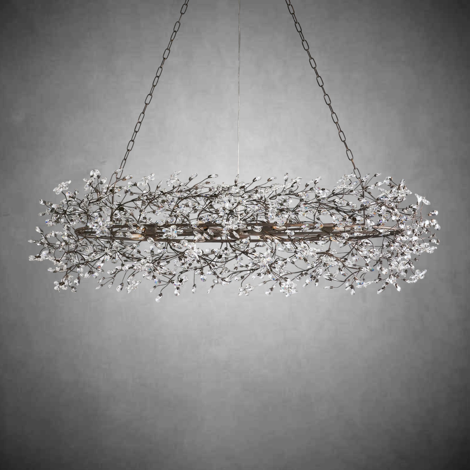Fiore Oval Chandelier 62'' 74'' - Zelno Lighting