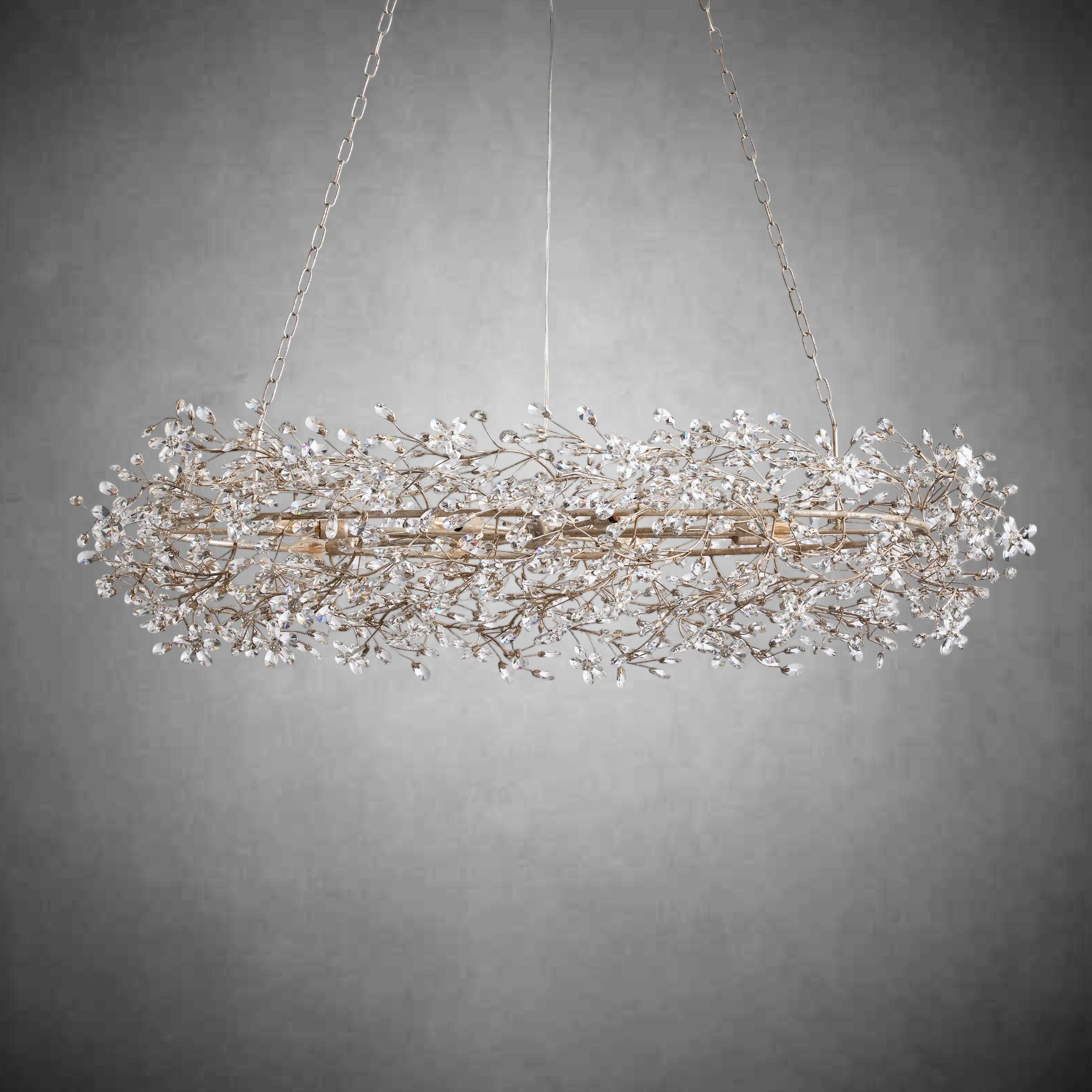 Fiore Oval Chandelier 62'' 74'' - Zelno Lighting