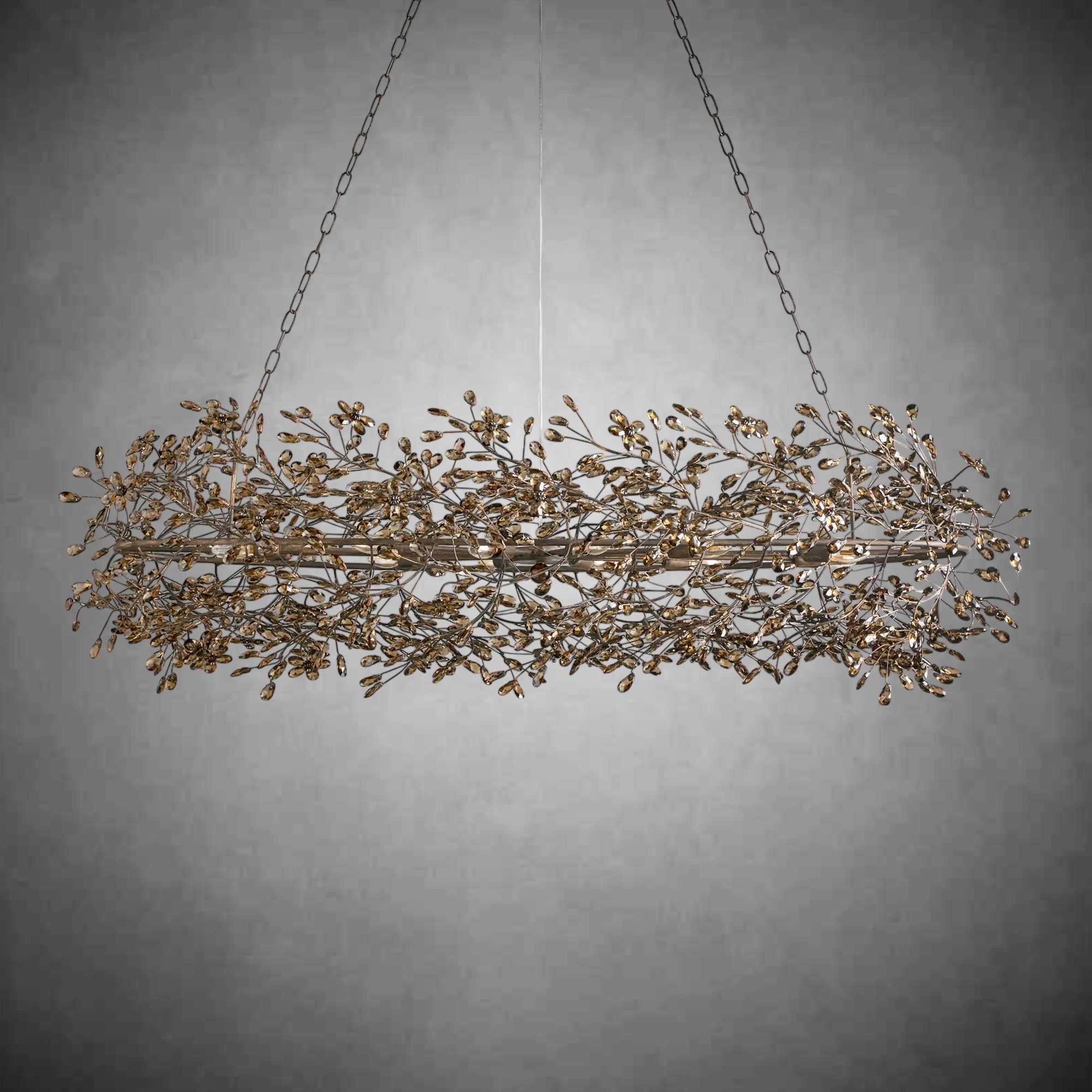 Fiore Oval Chandelier 62'' 74'' - Zelno Lighting
