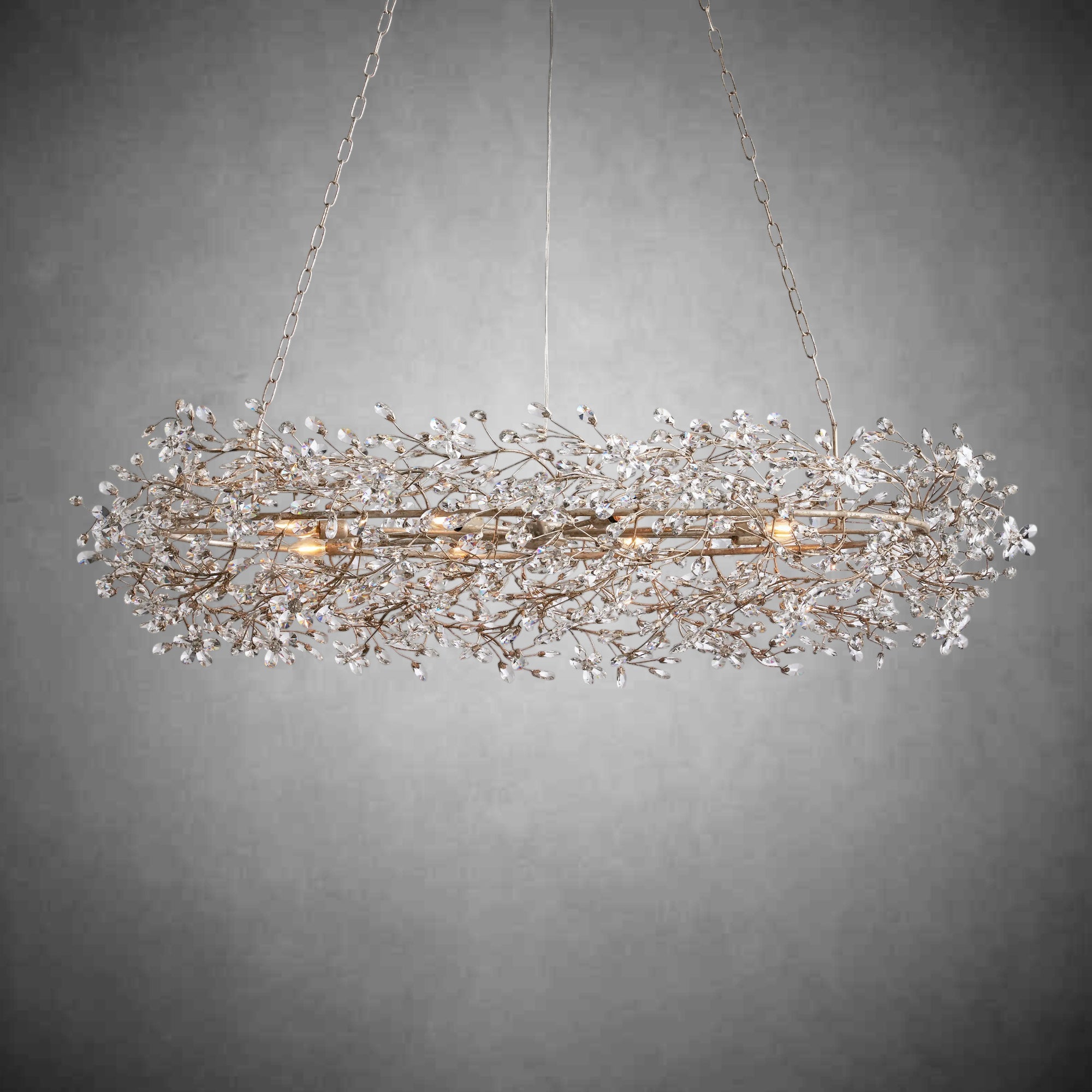 Fiore Oval Chandelier 62'' 74'' - Zelno Lighting